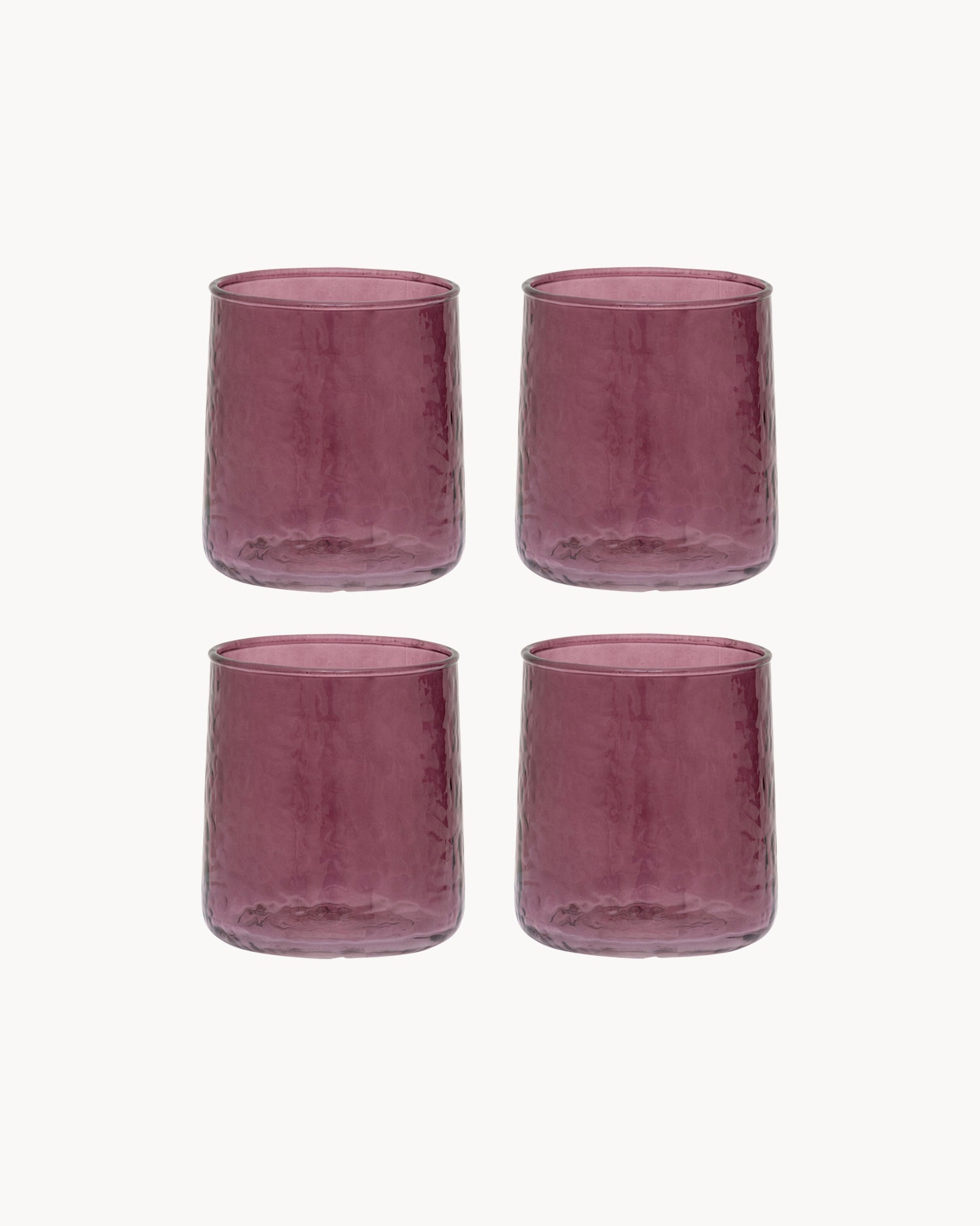 Set 4 Bicchieri realizzati a mano hammered