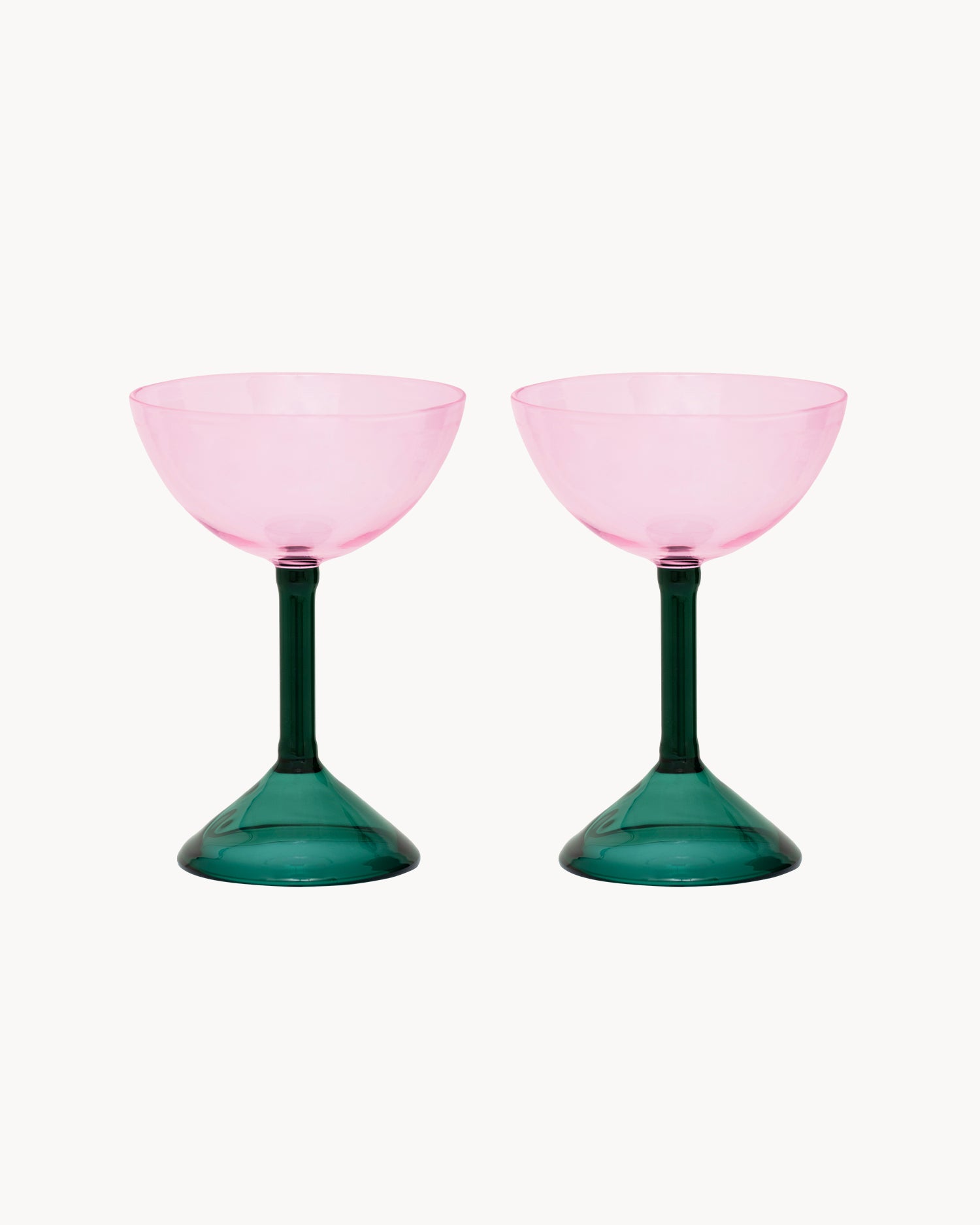 Set 2 coppe da cocktail in vetro borosilicato