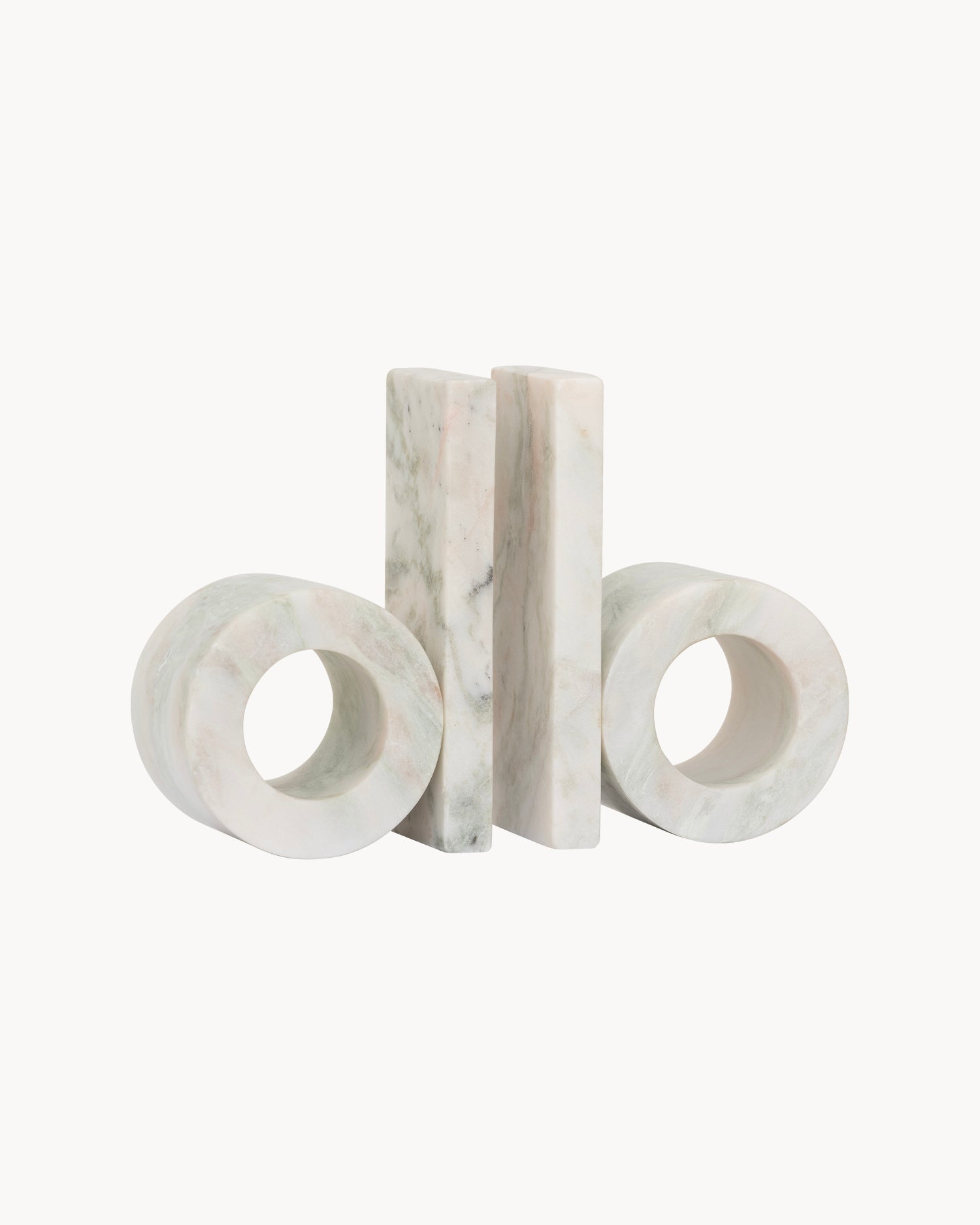 Set 2 fermalibri in marmo Orlin