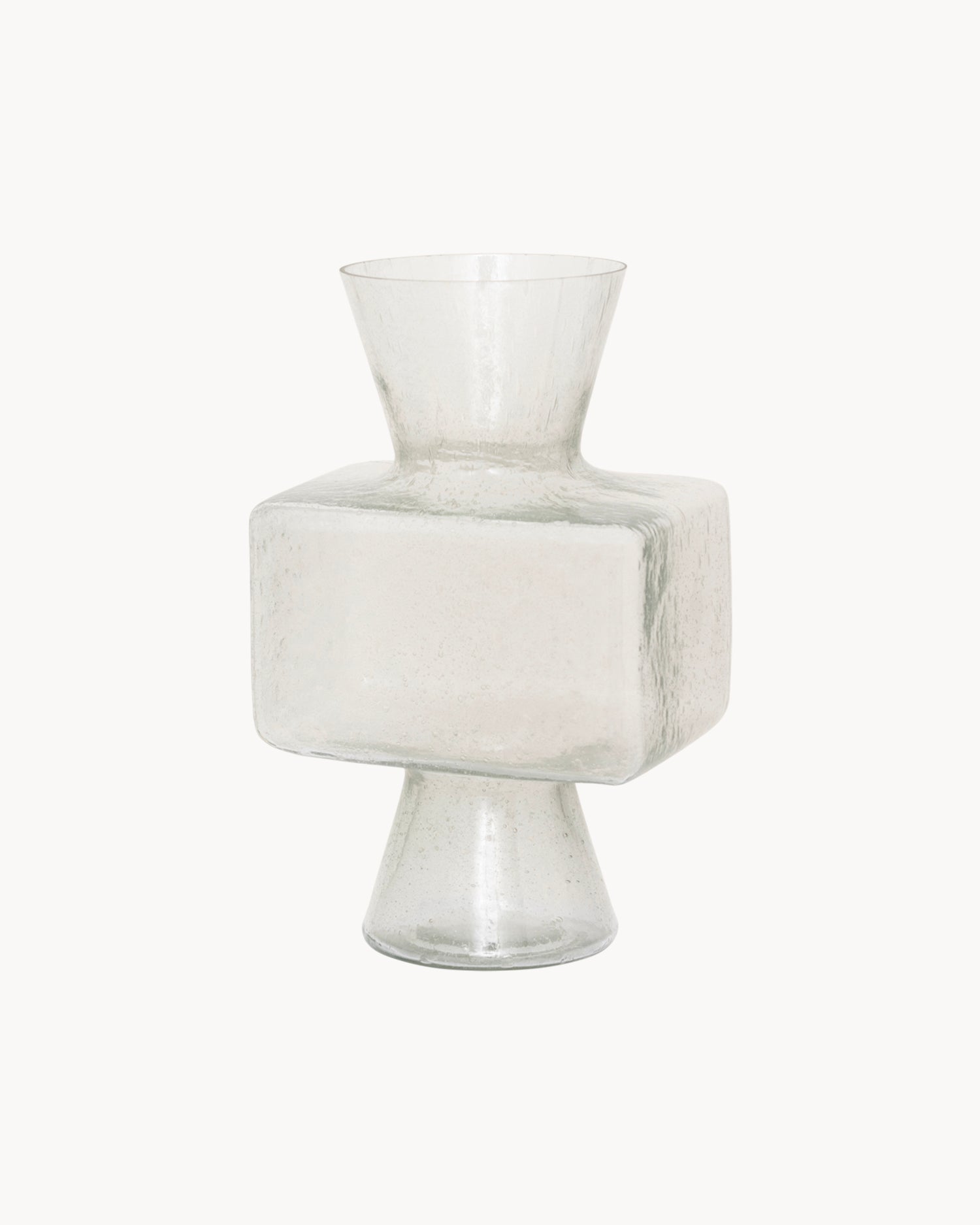 Vaso in vetro riciclato con effetto bubble Cloe