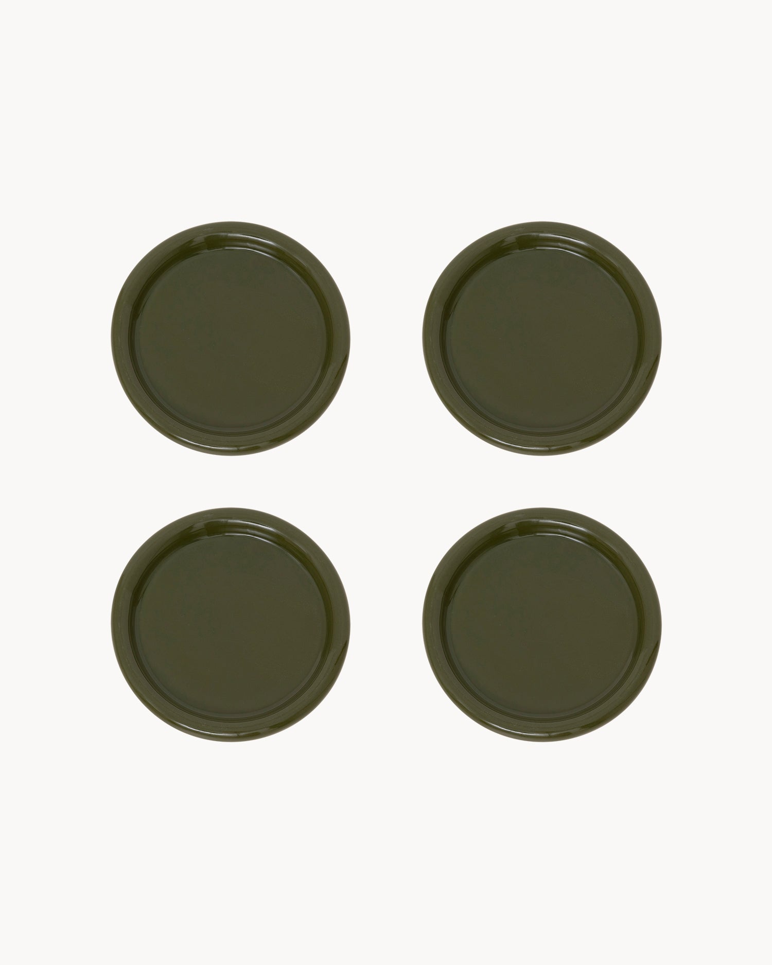 Set 4 piatti in ceramica realizzati a mano Curvada