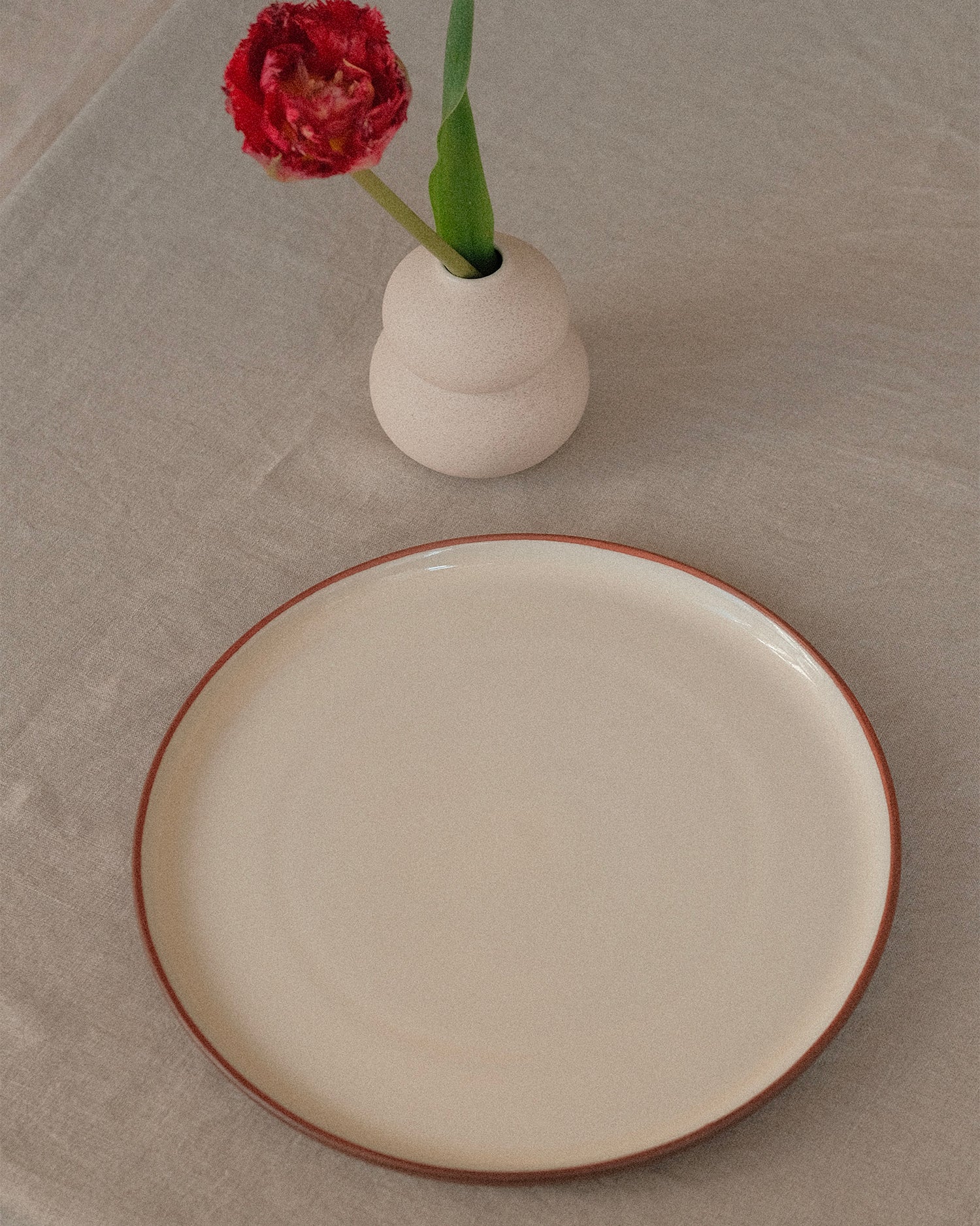 Set 4 piatti piani in terracotta Earth Raw