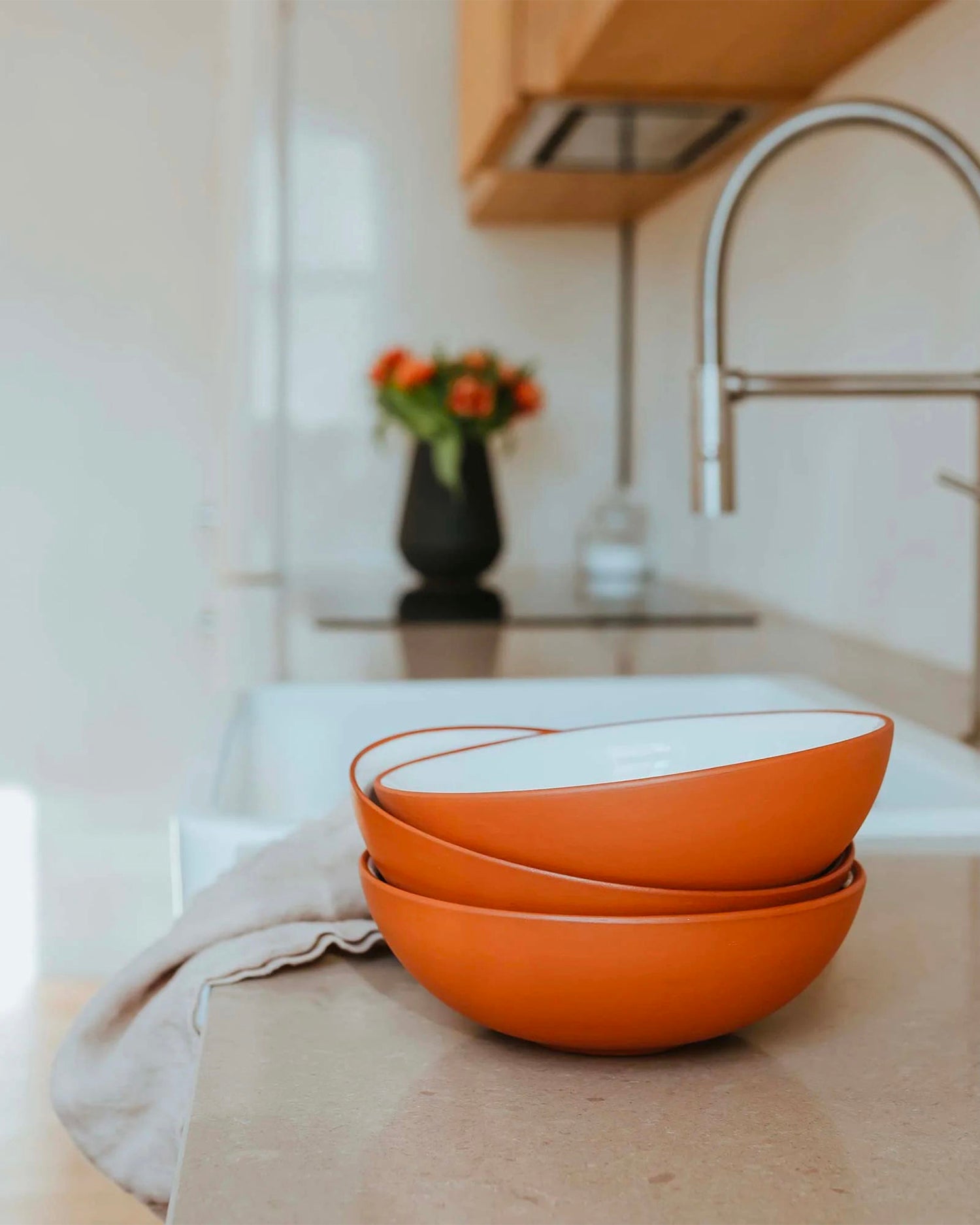 Set 3 bowl in terracotta Earth