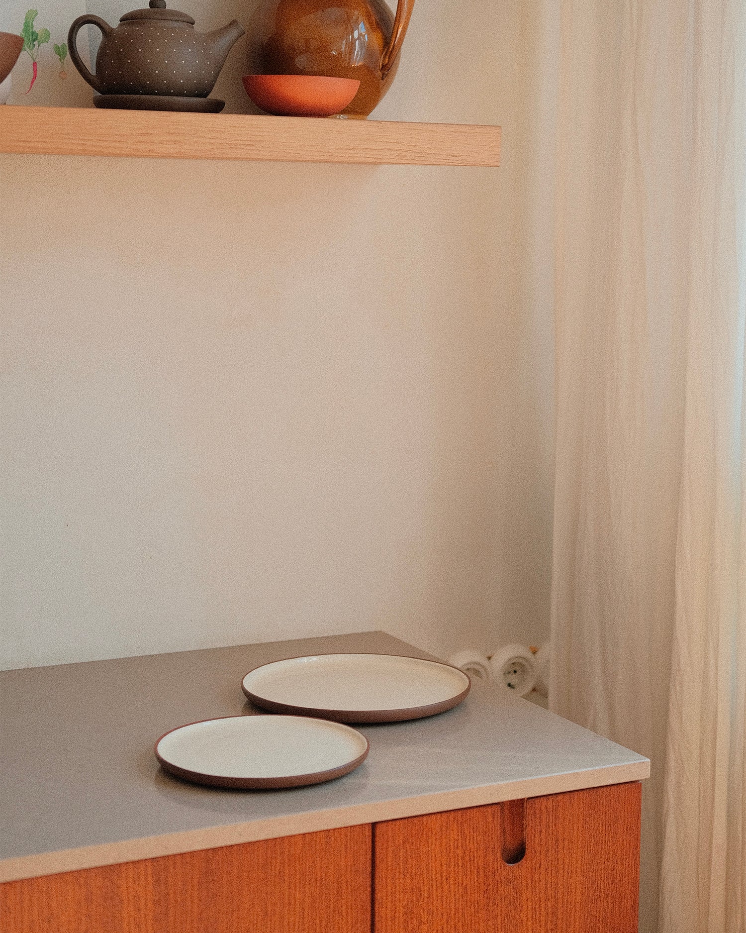 Set 4 piatti da dessert in terracotta Earth Raw