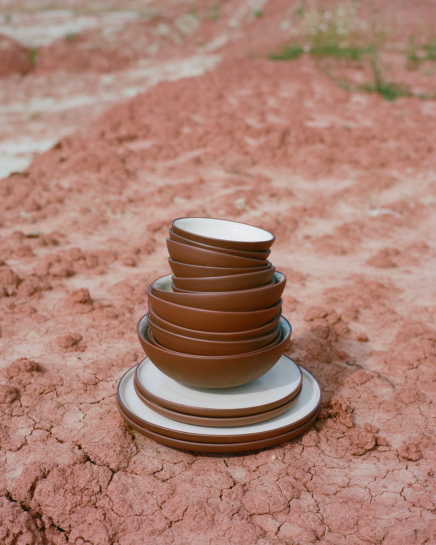 Servizio piatti in terracotta Earth Raw, 4 persone