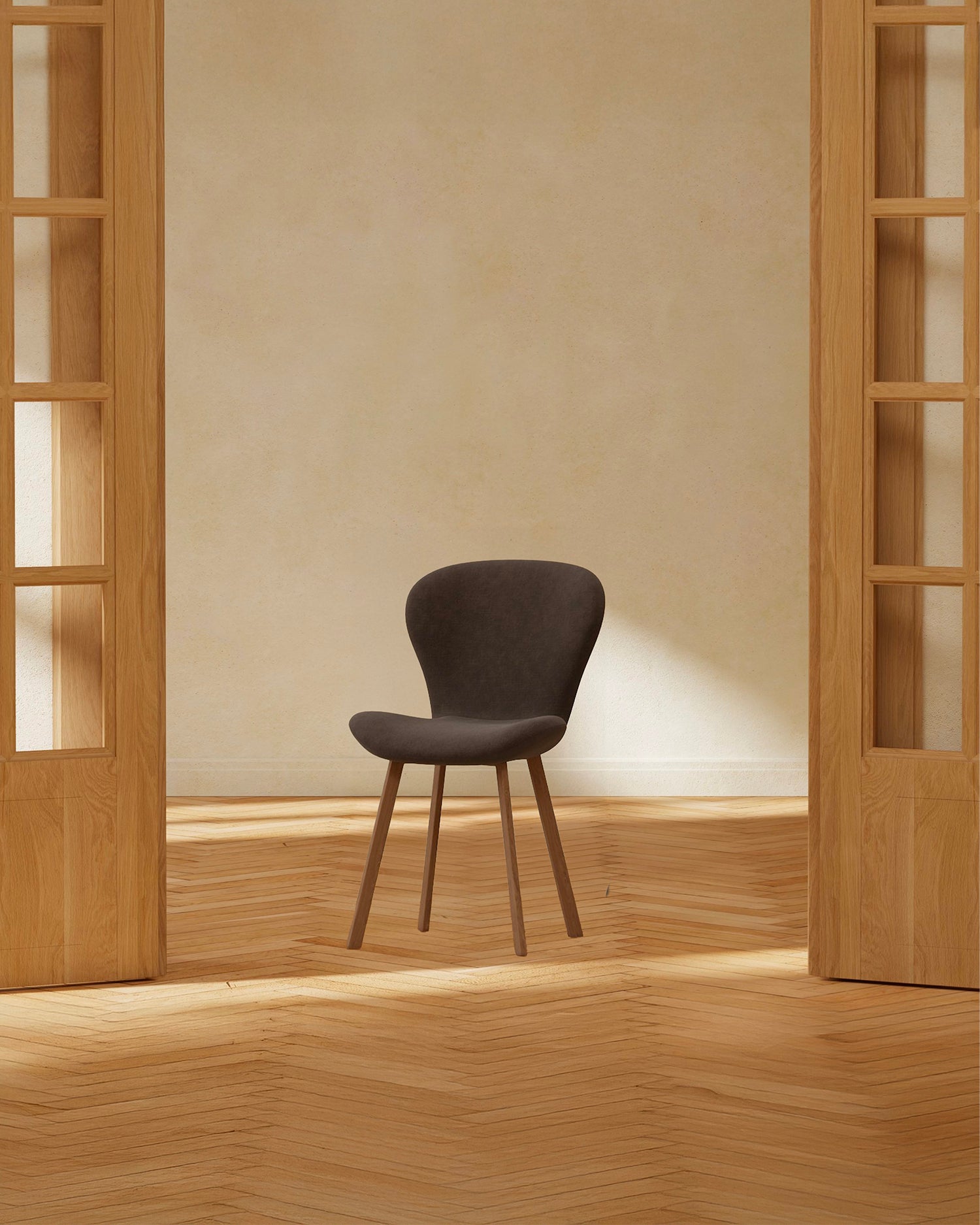 Set 2 sedie da pranzo in tessuto Lilja