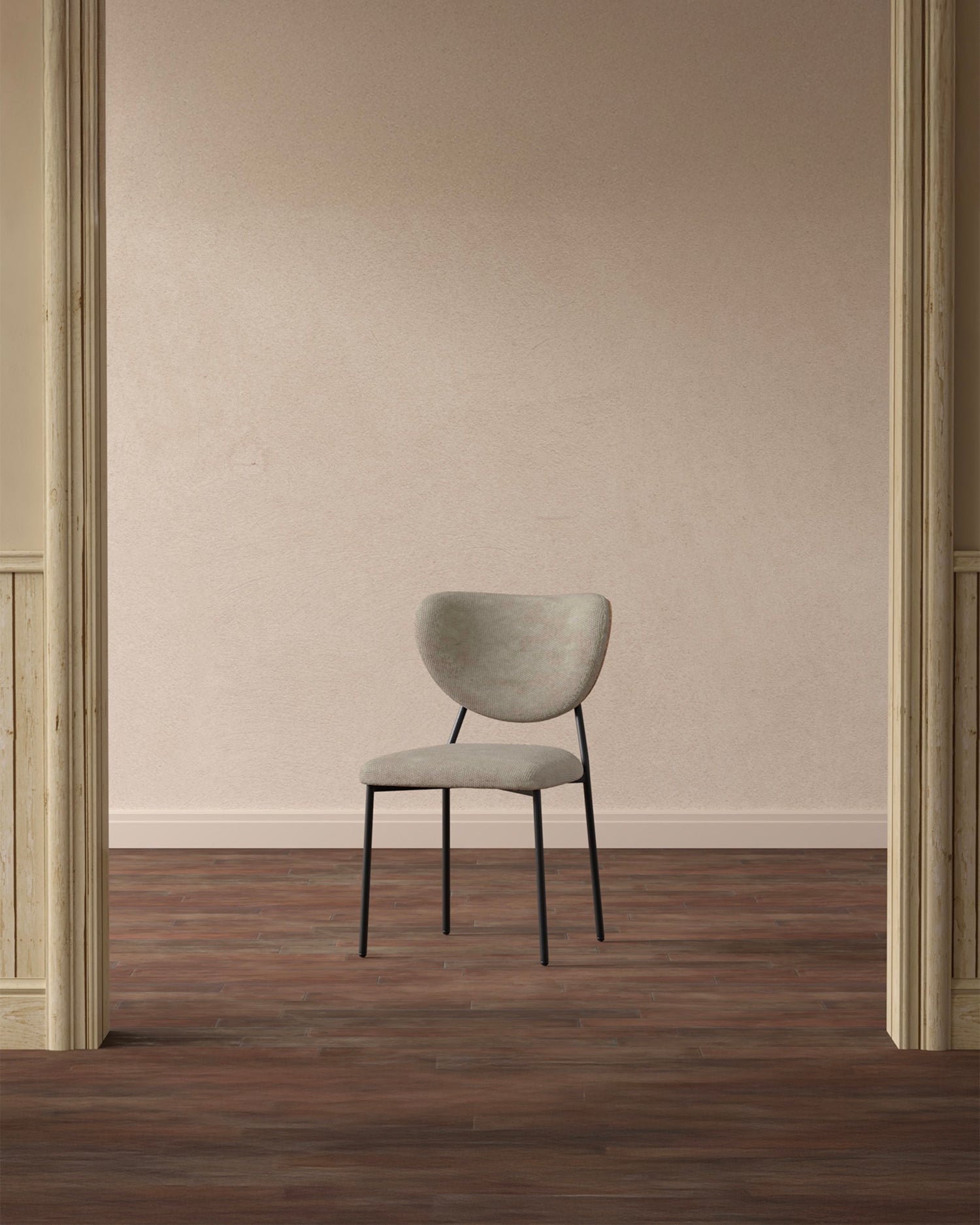 Set 2 sedie da pranzo in velluto Butterfly