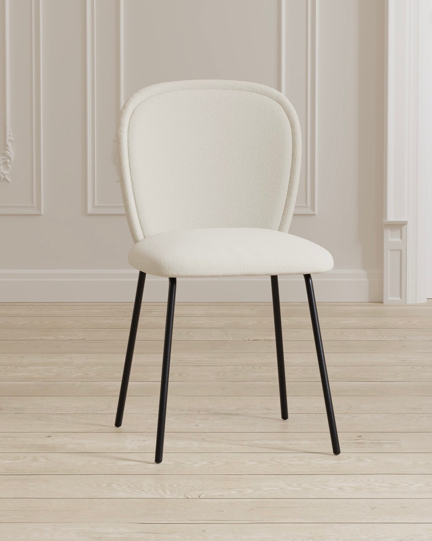 Set 2 sedie da pranzo in velluto e gambe in metallo Carl