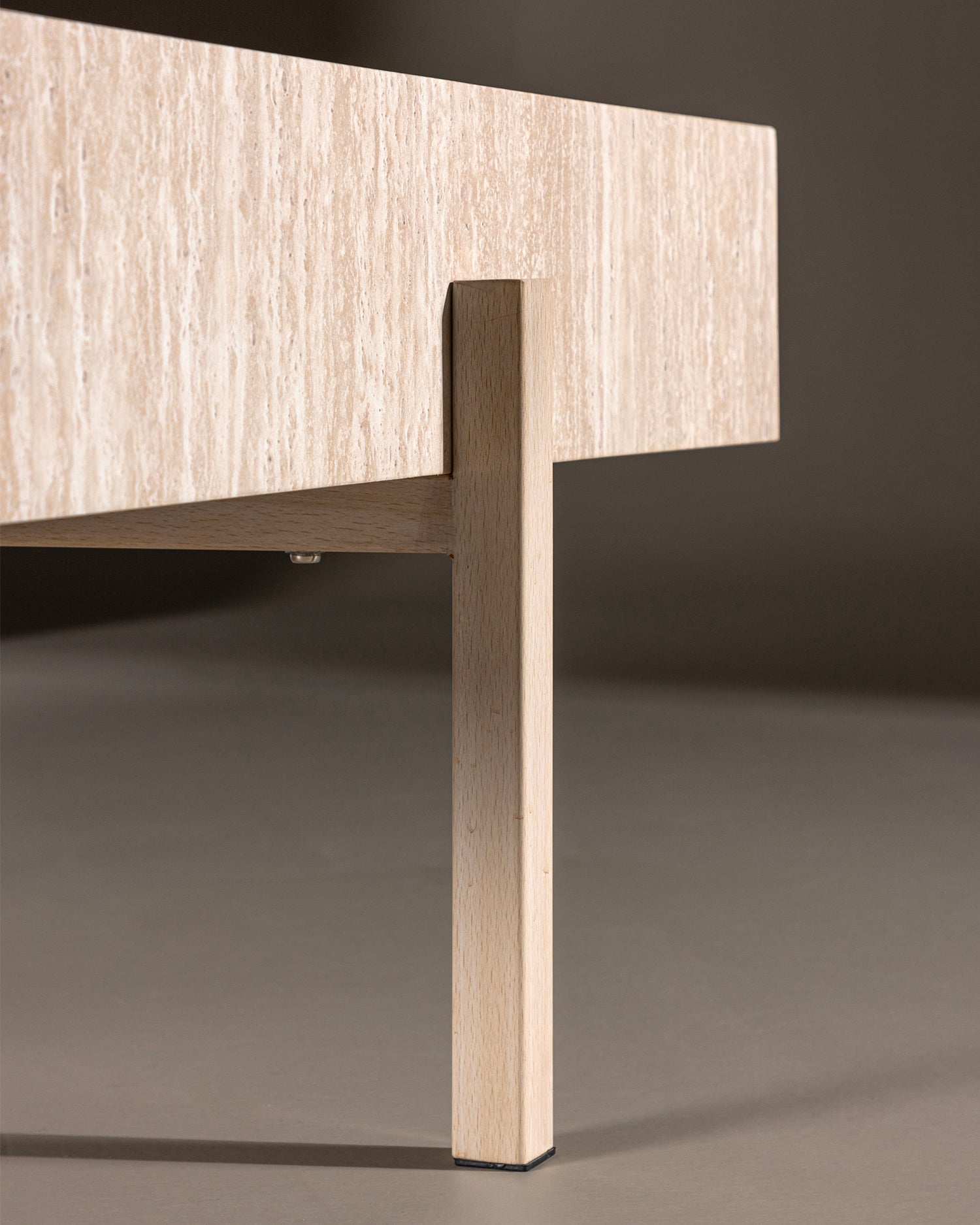Tavolino da salotto effetto pietra Vadholmen - Mdf/Acciaio