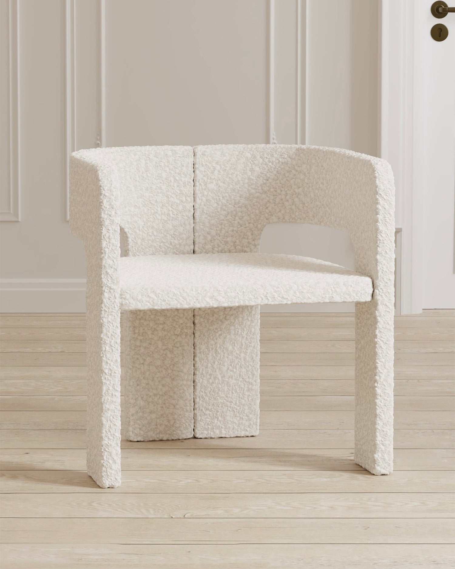 Set 2 sedie da pranzo in bouclè Kristin