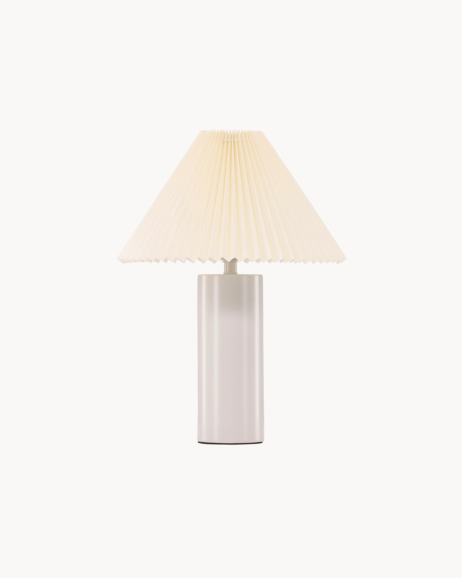 Lampada da tavolo con paralume plissé e base in metallo Largin