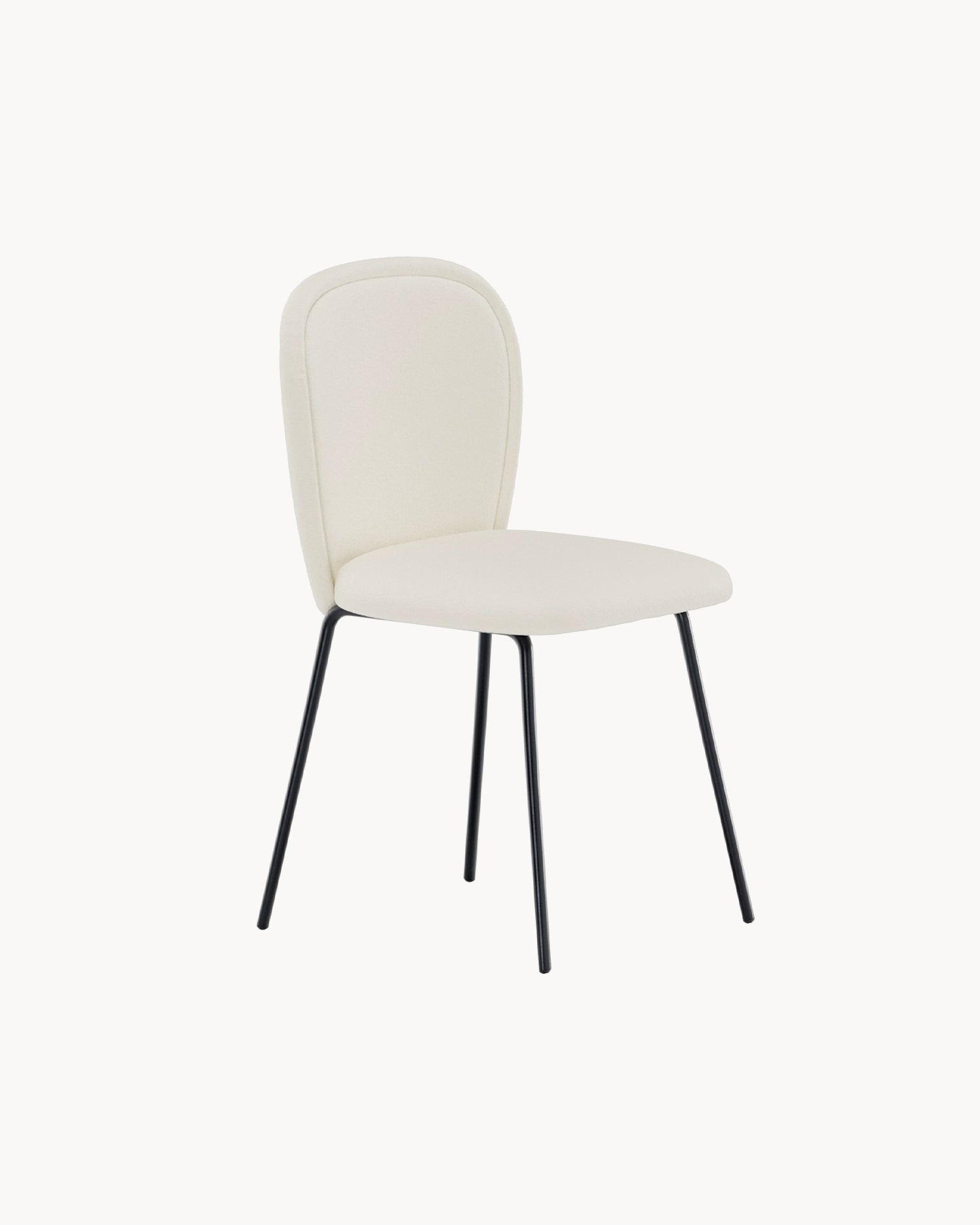 Set 2 sedie da pranzo in velluto e gambe in metallo Carl