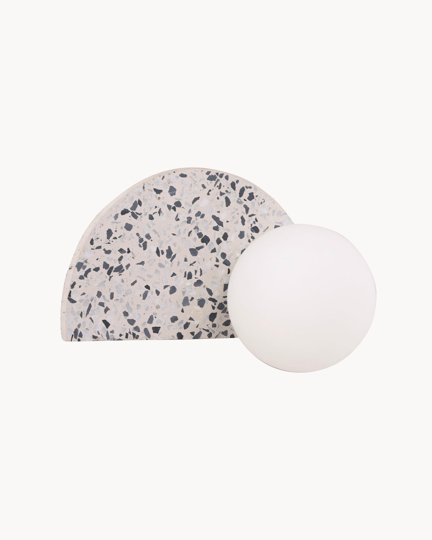 Lampada da parete in terrazzo e vetro Abbeville