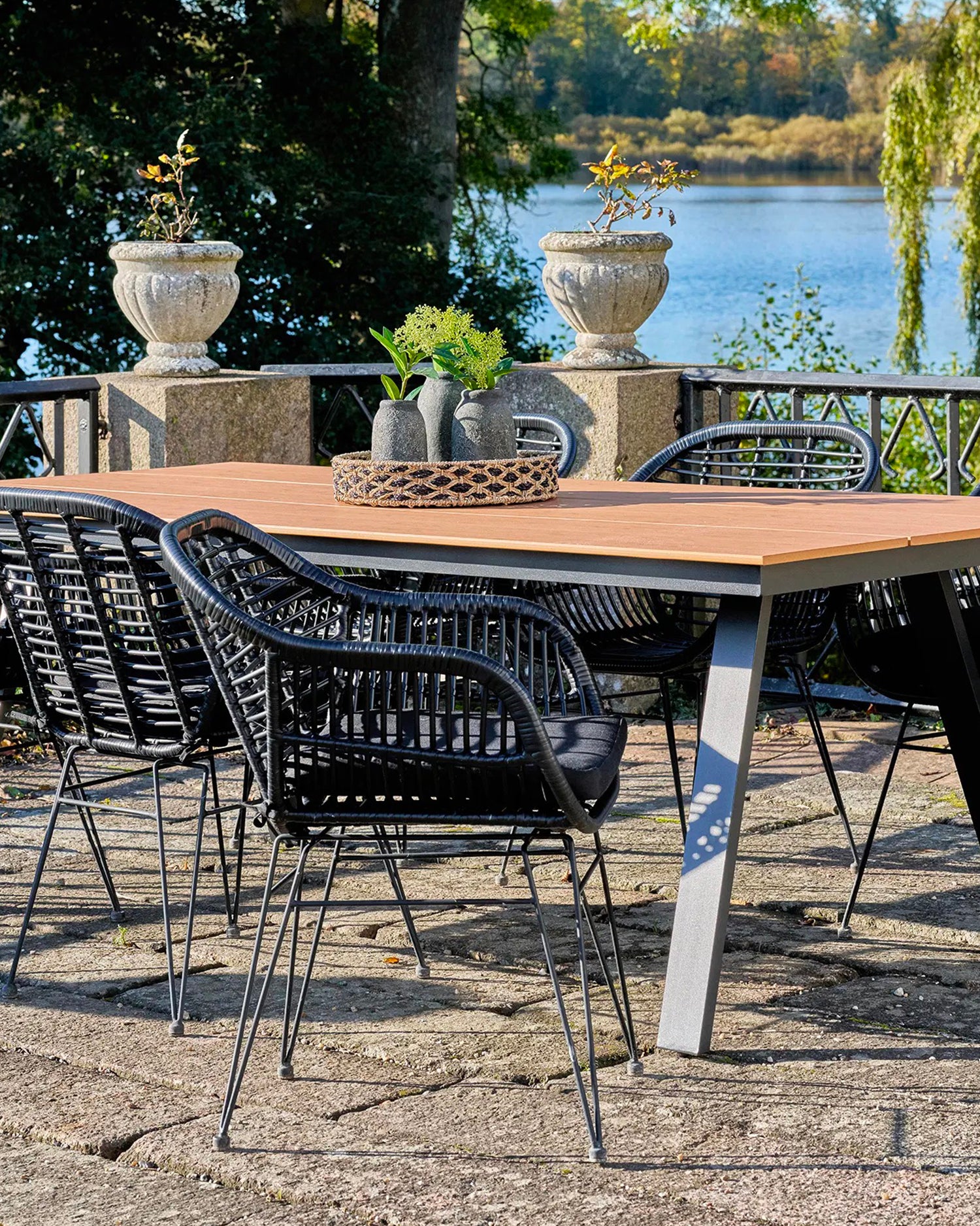 Set 2 sedie da esterno in rattan sintetico Vivienne
