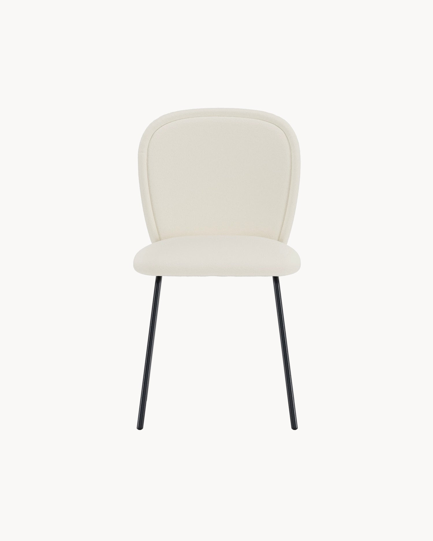 Set 2 sedie da pranzo in velluto e gambe in metallo Carl