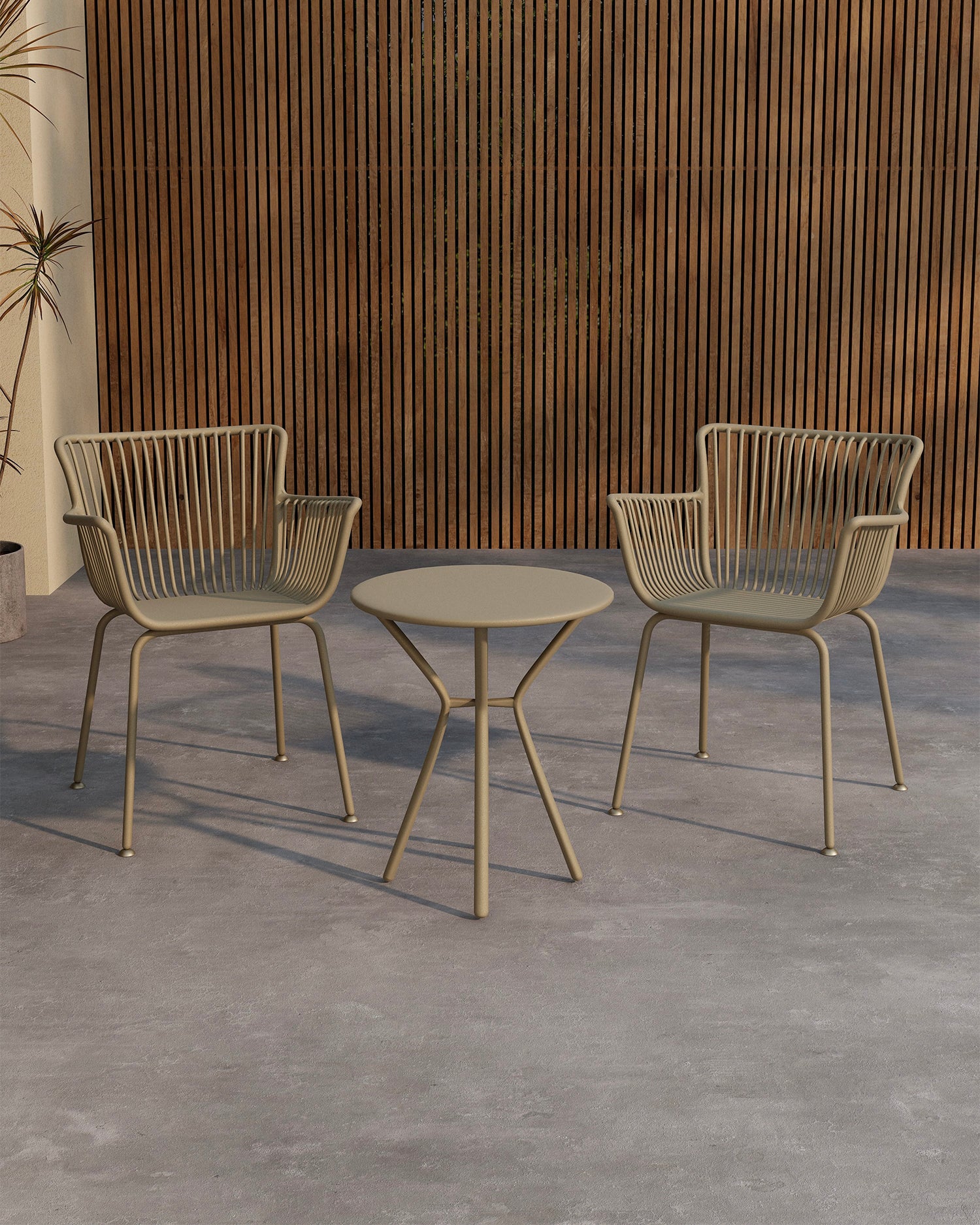 Set 2 sedie e tavolino da esterno Sifnos