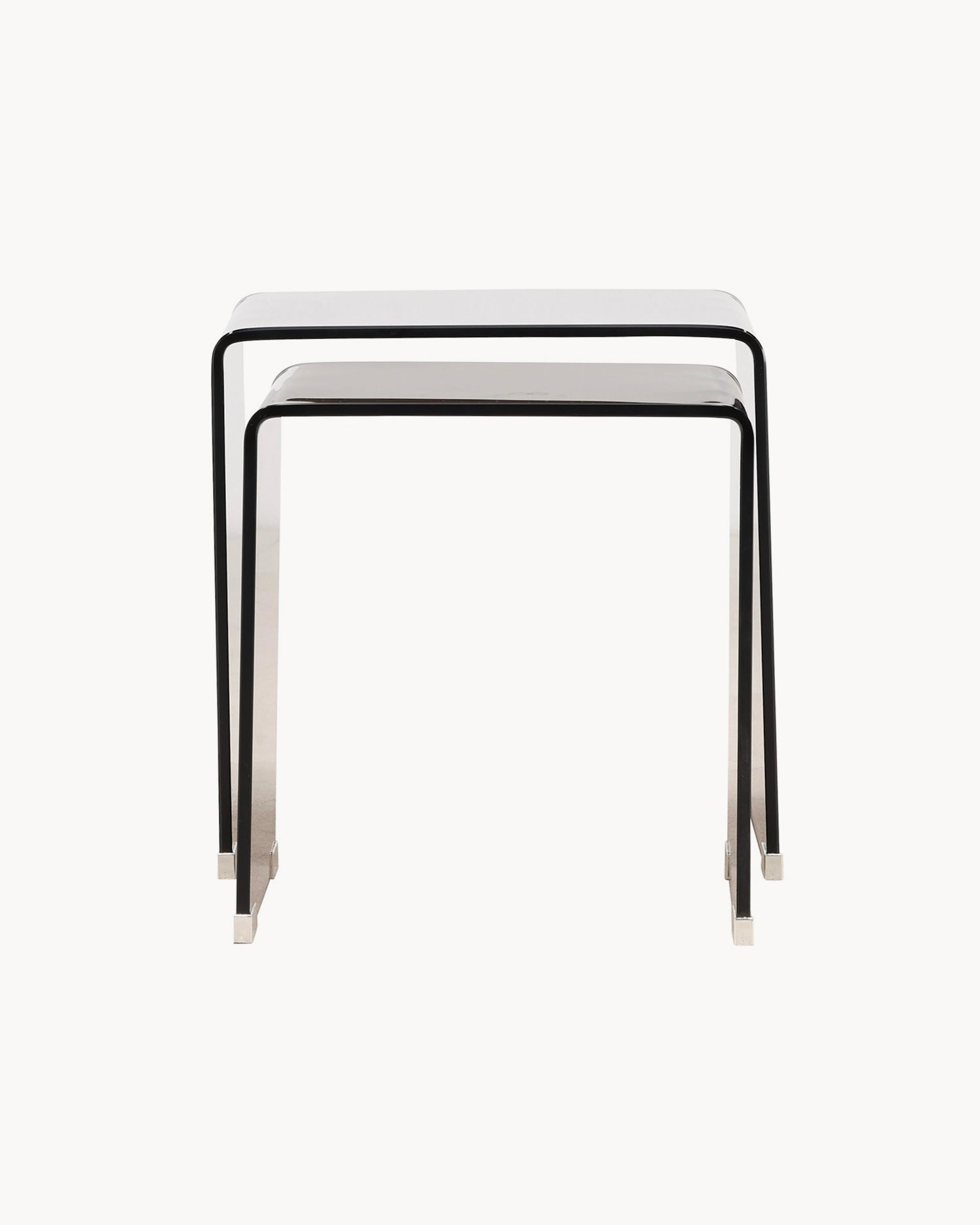 Set 2 tavolini in vetro Telem