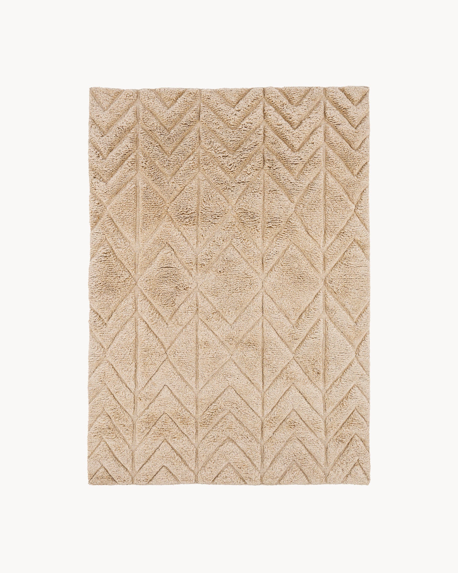 Tappeto in lana con motivo intrecciato Zoe