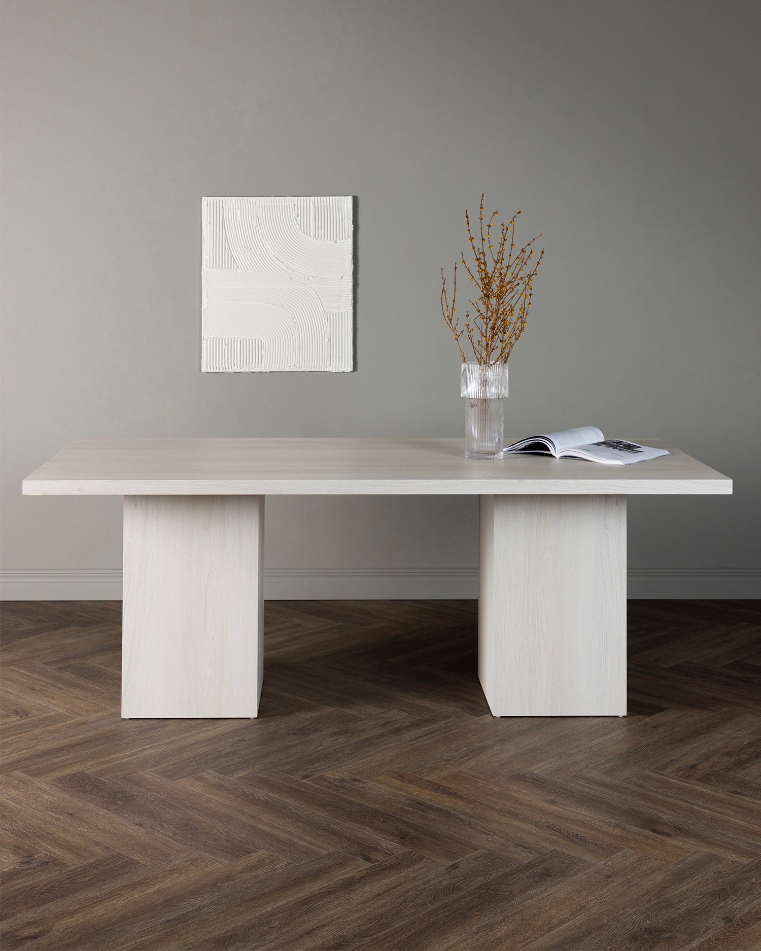 Tavolo da pranzo rettangolare effetto legno Olga