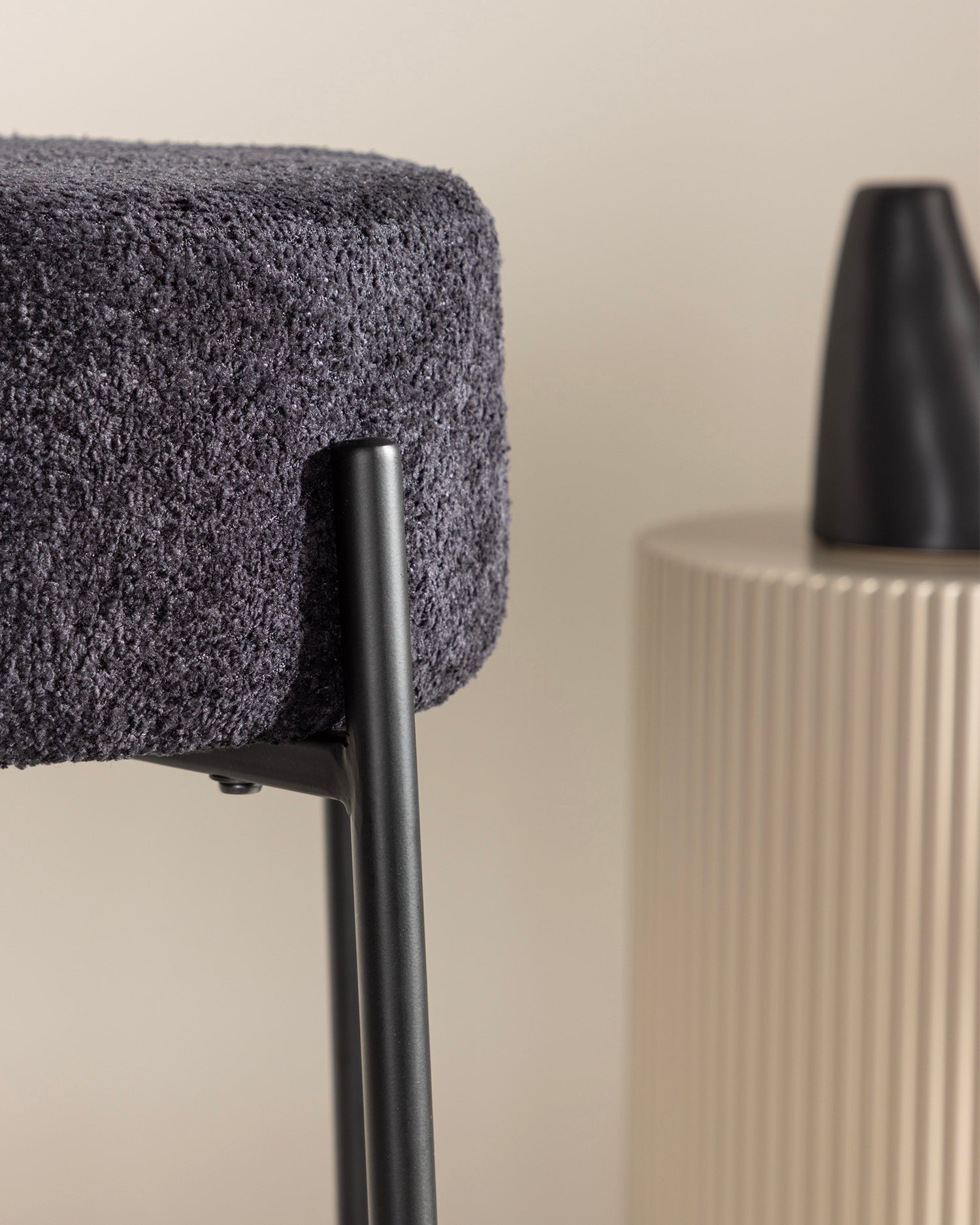 Set 2 sgabelli alti da cucina in bouclé Tucson