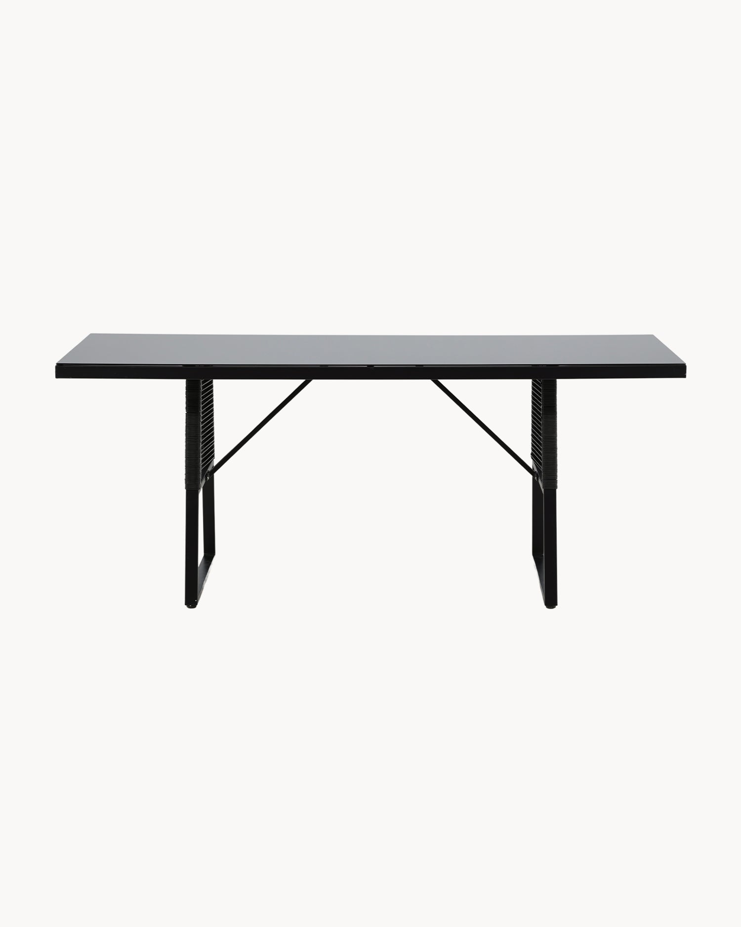 Tavolo da esterno con piano in vetro Dallas - Acciaio/Vetro