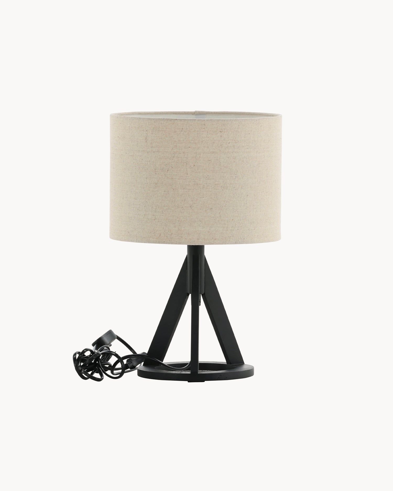 Lampada da tavolo con paralume in lino Kona