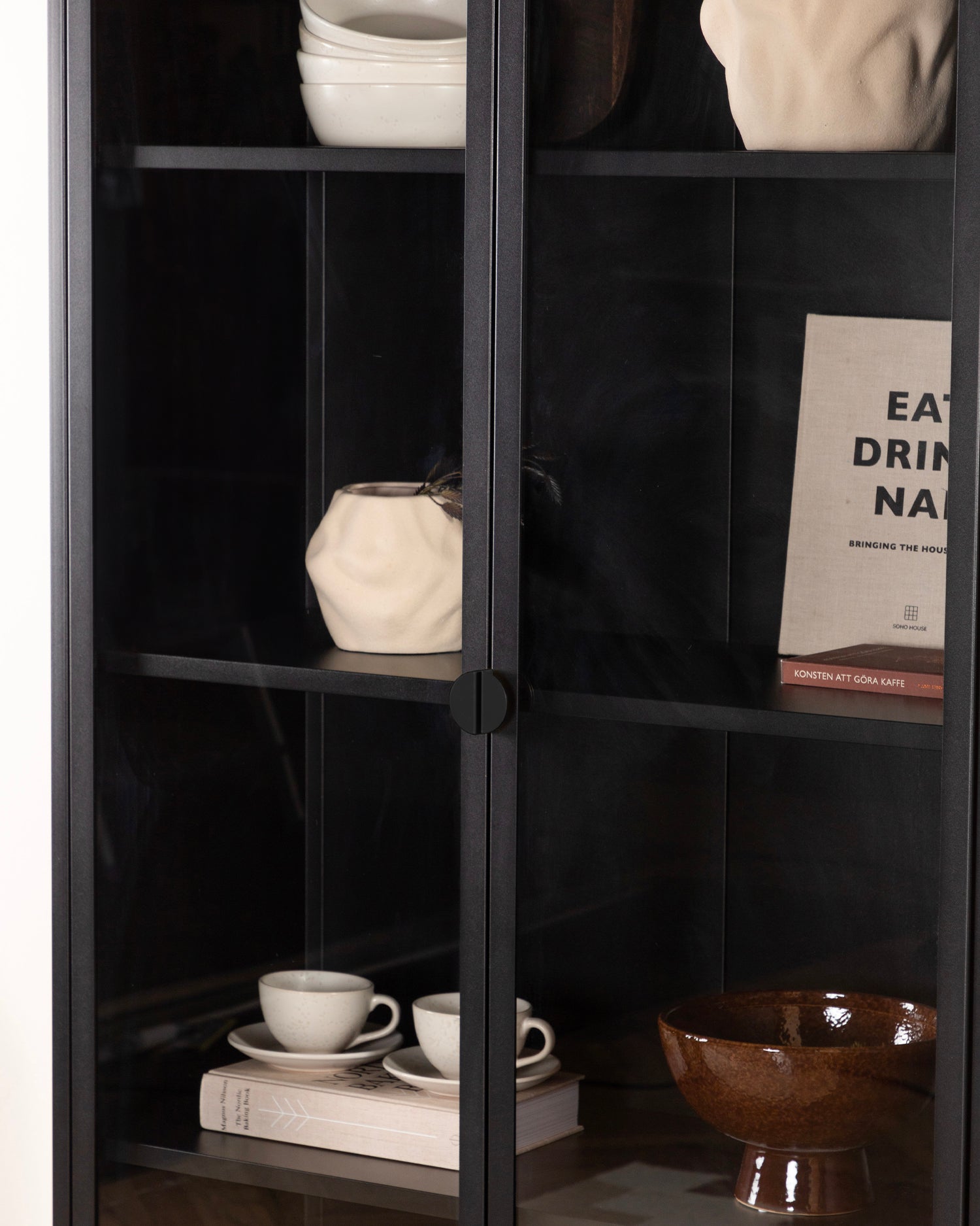 Vetrina in acciaio e vetro Piring