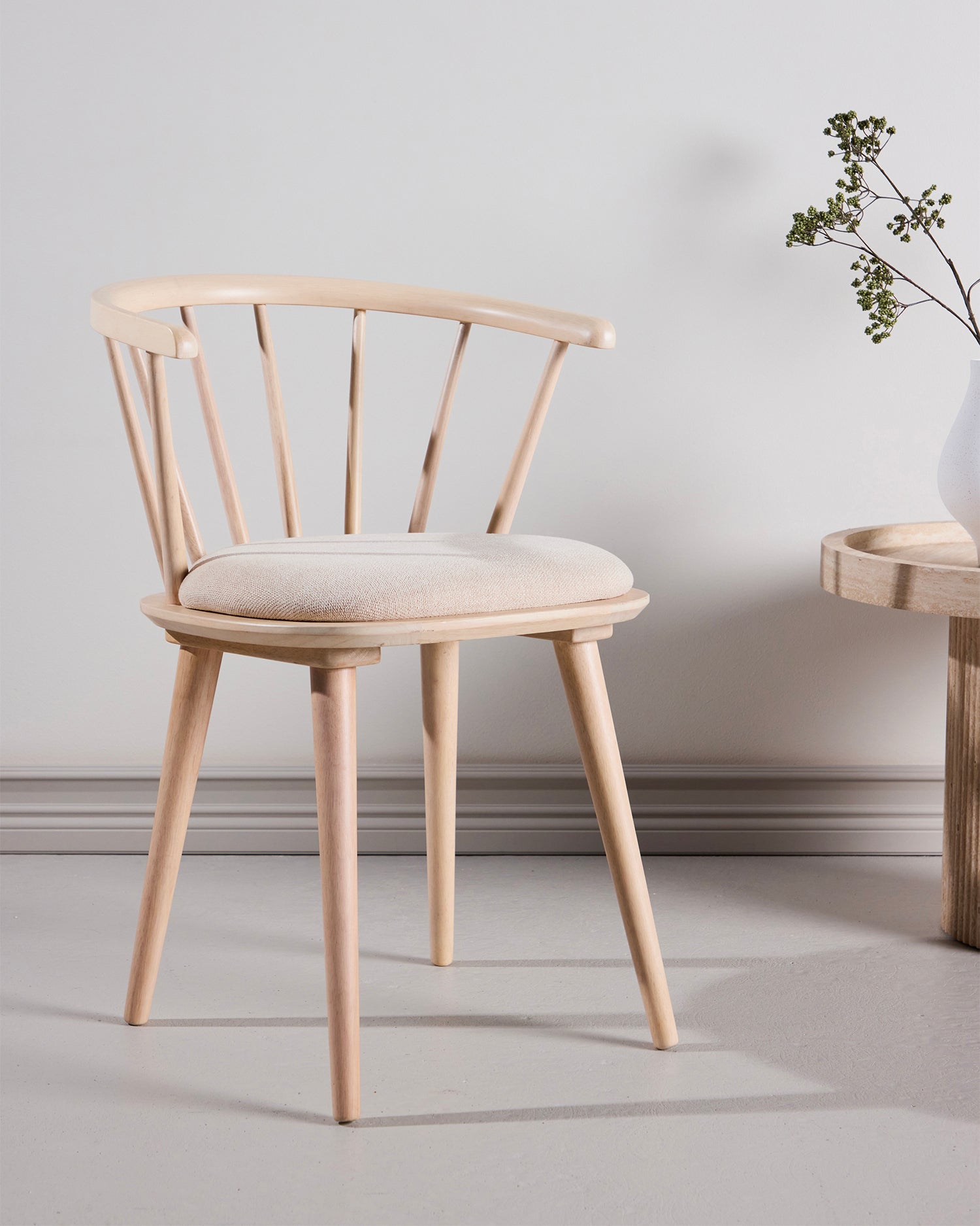 Set 2 sedie da pranzo in legno con cuscino Bobby