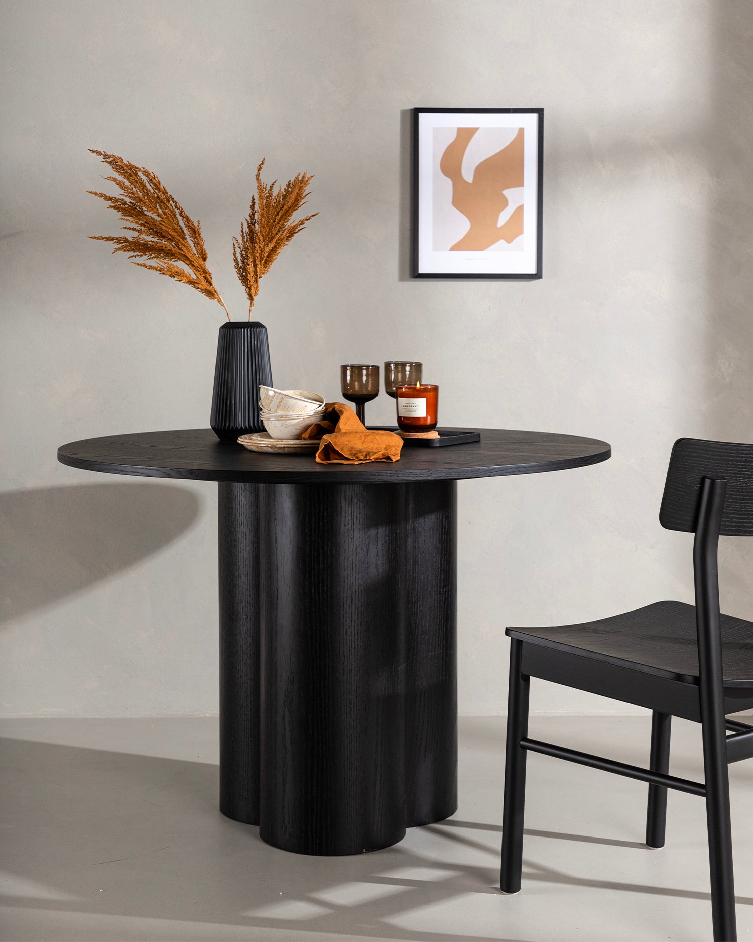 Tavolo da pranzo rotondo in legno Olivia