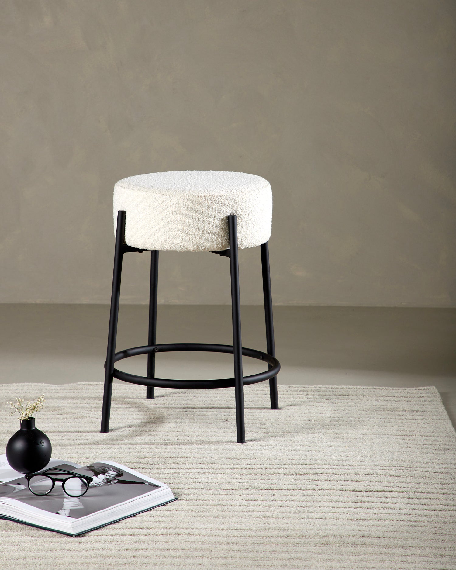 Set 2 sgabelli da cucina in bouclé Tucson