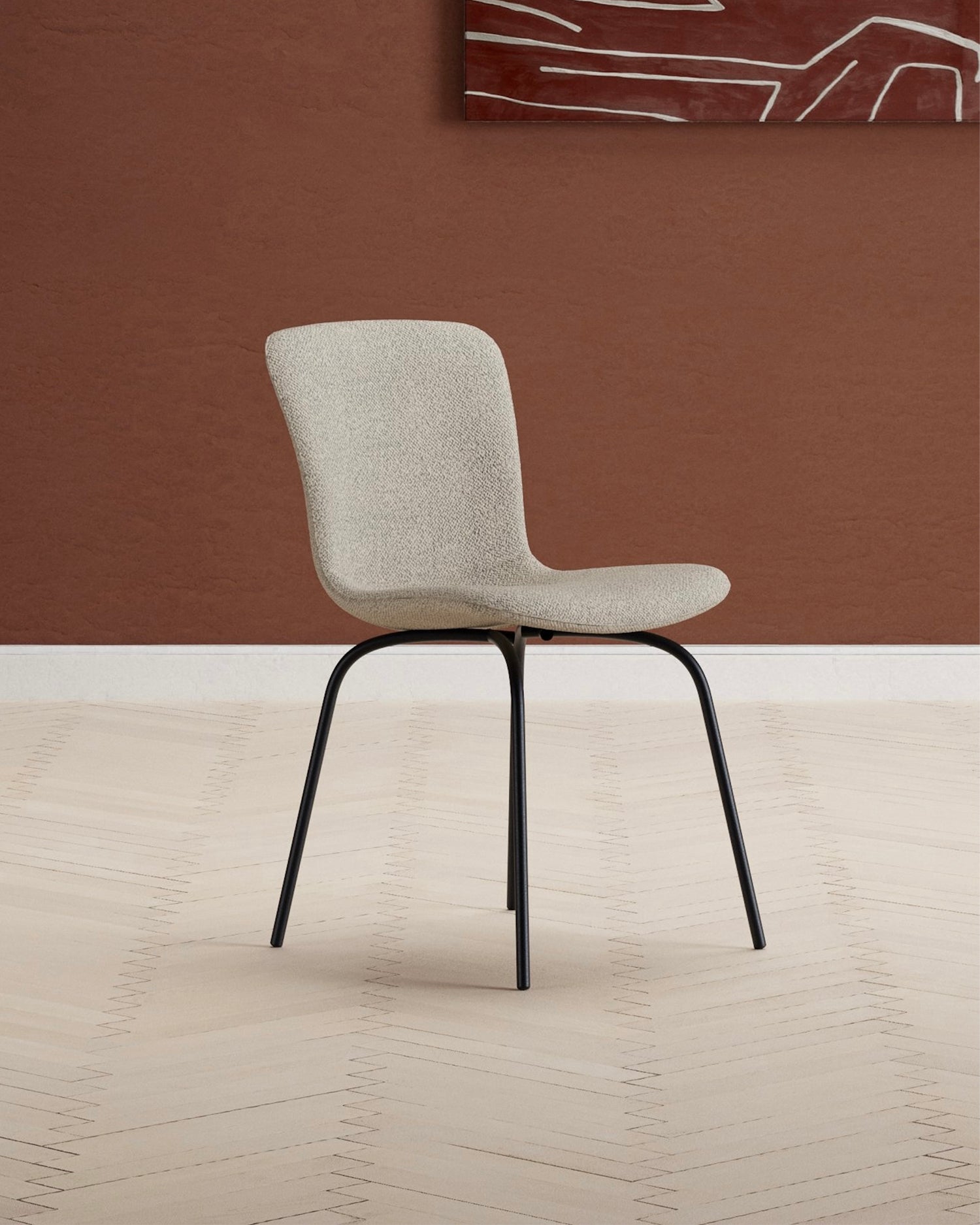 Set 2 sedie da pranzo in bouclè Linus