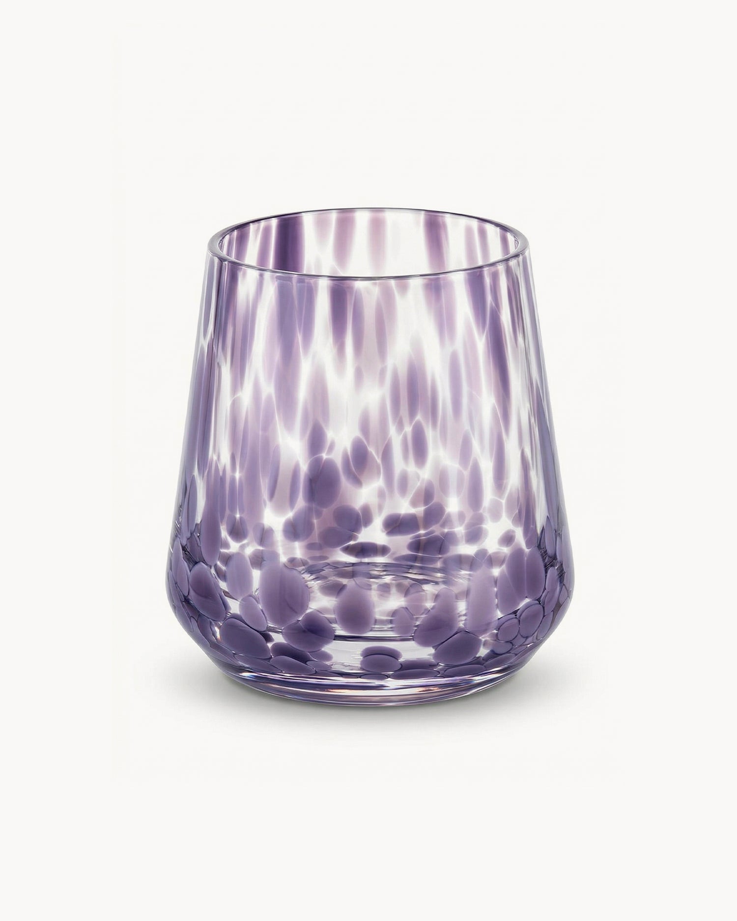 Set 6 bicchieri acqua in vetro decorato Candy