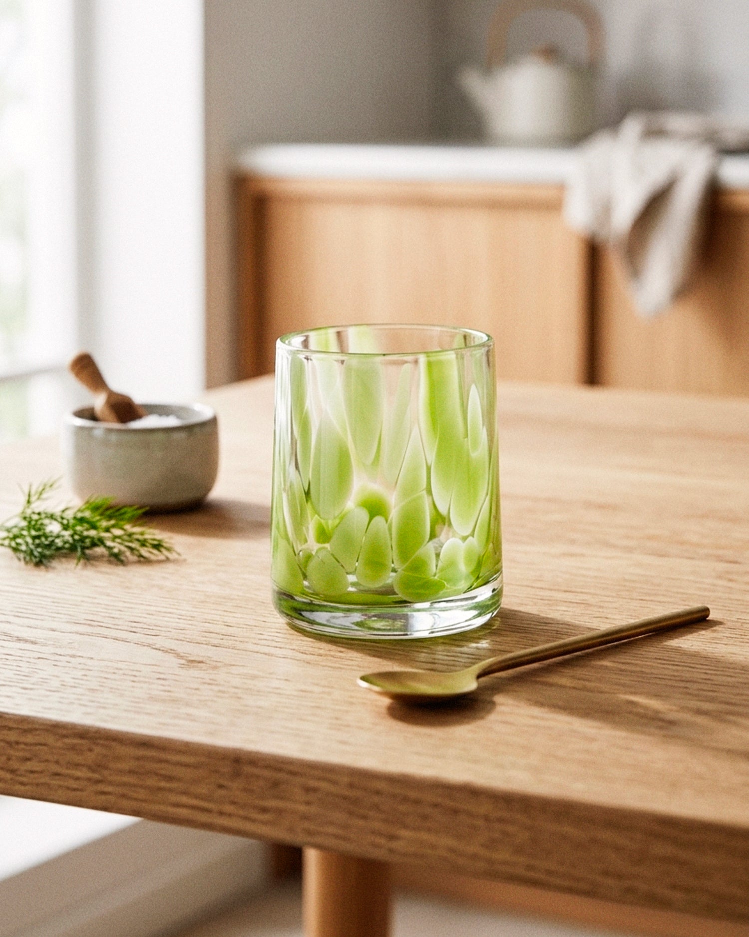 Set 6 bicchieri acqua in vetro decorato Thalia