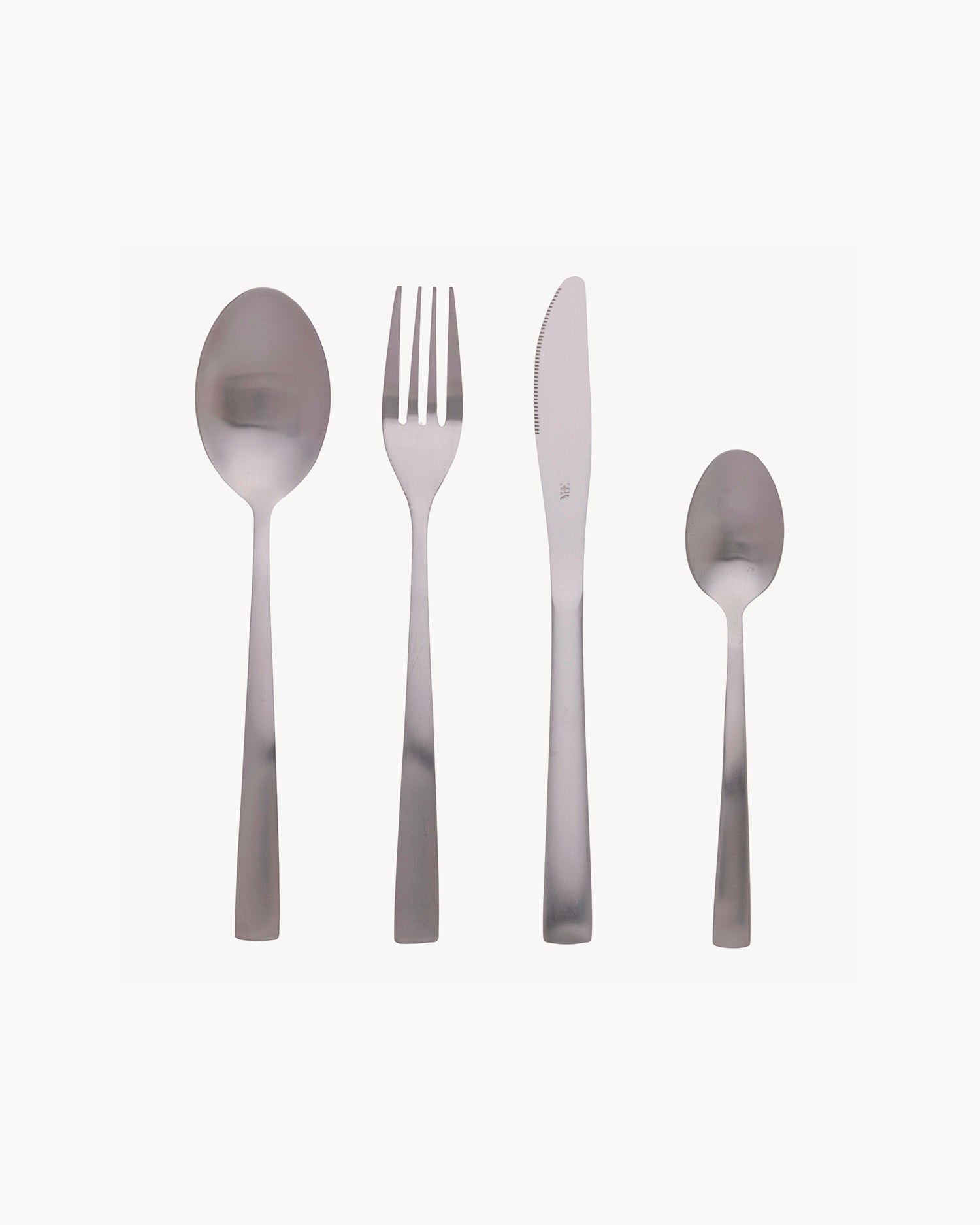 Set 24 posate in acciaio opaco Madison, argento