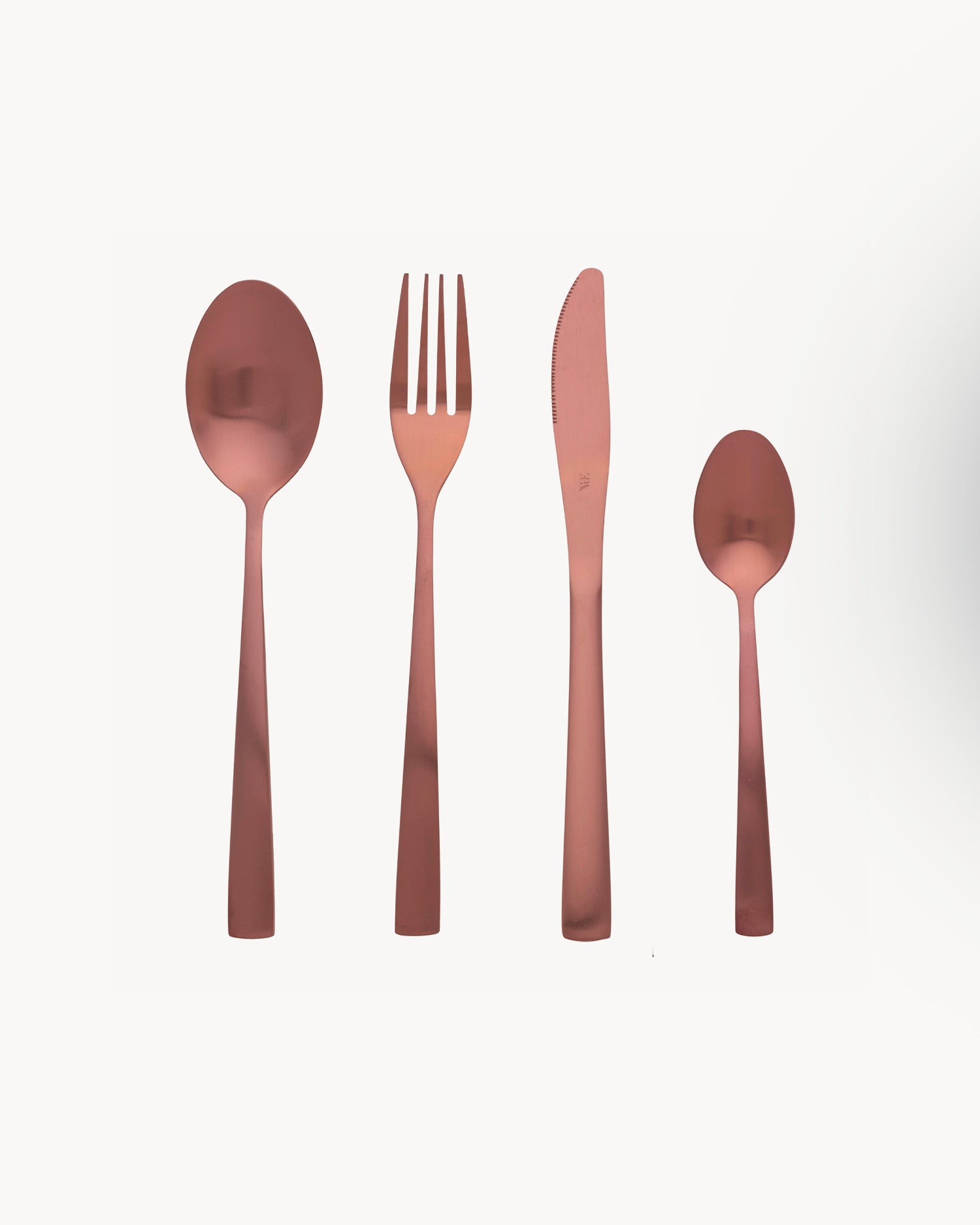 Set 24 posate in acciaio opaco Madison, rame