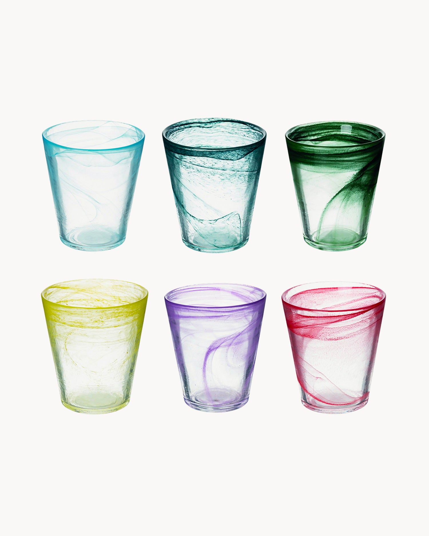 Bicchieri acqua in vetro Alabastro Colors
