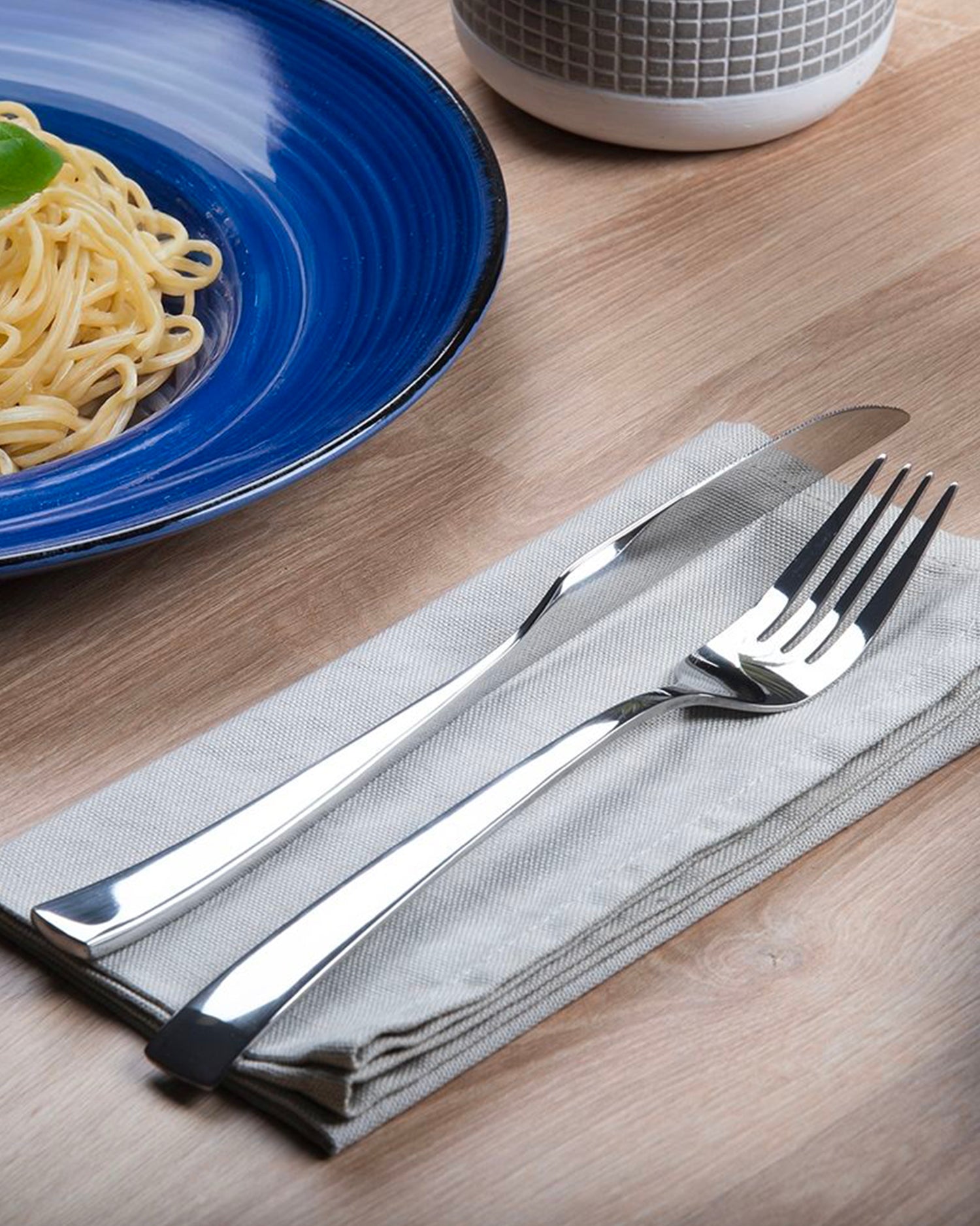 Set 24 posate in acciaio lucido Park Avenue, argento