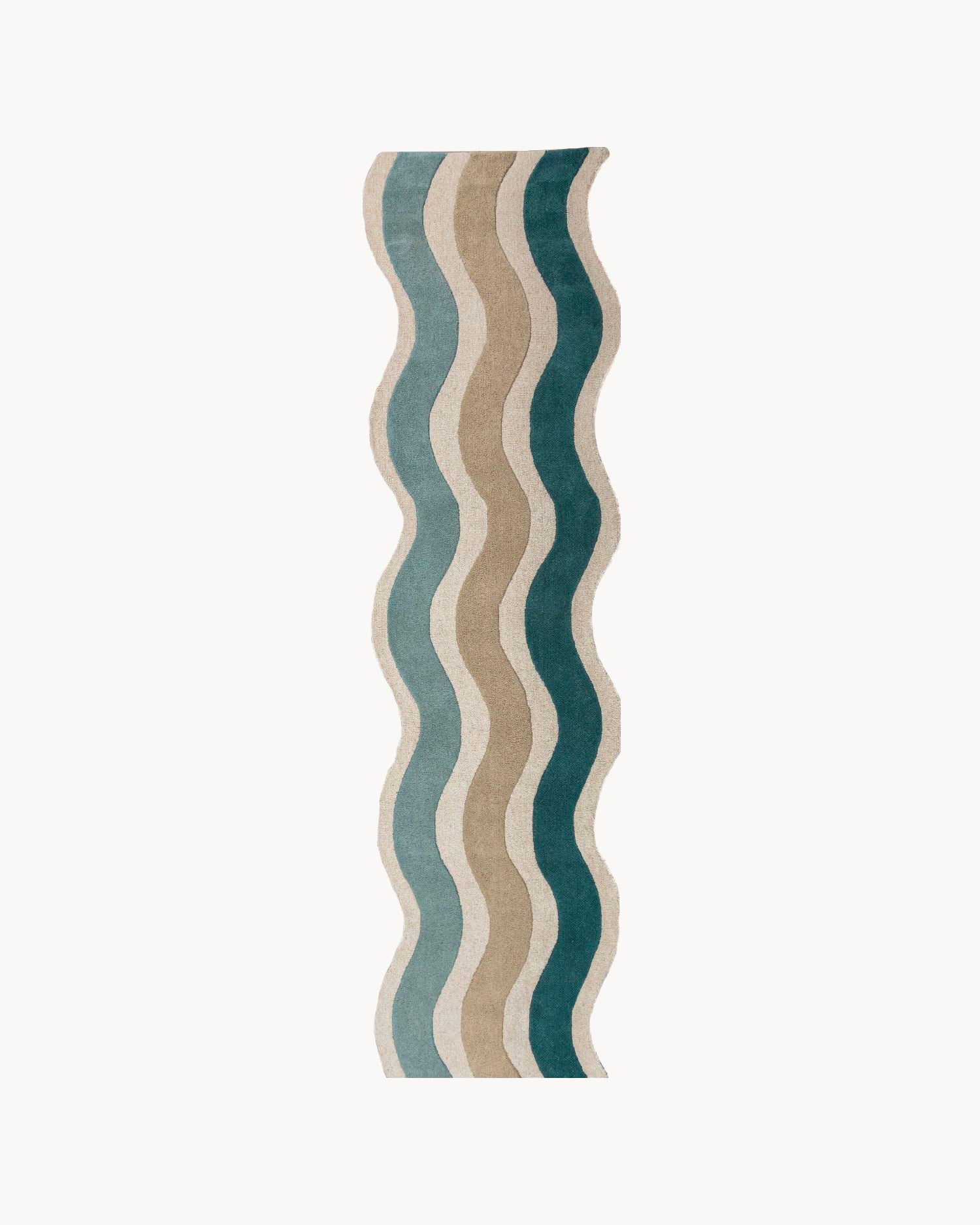 Runner in lana con bordo smerlato Cascade