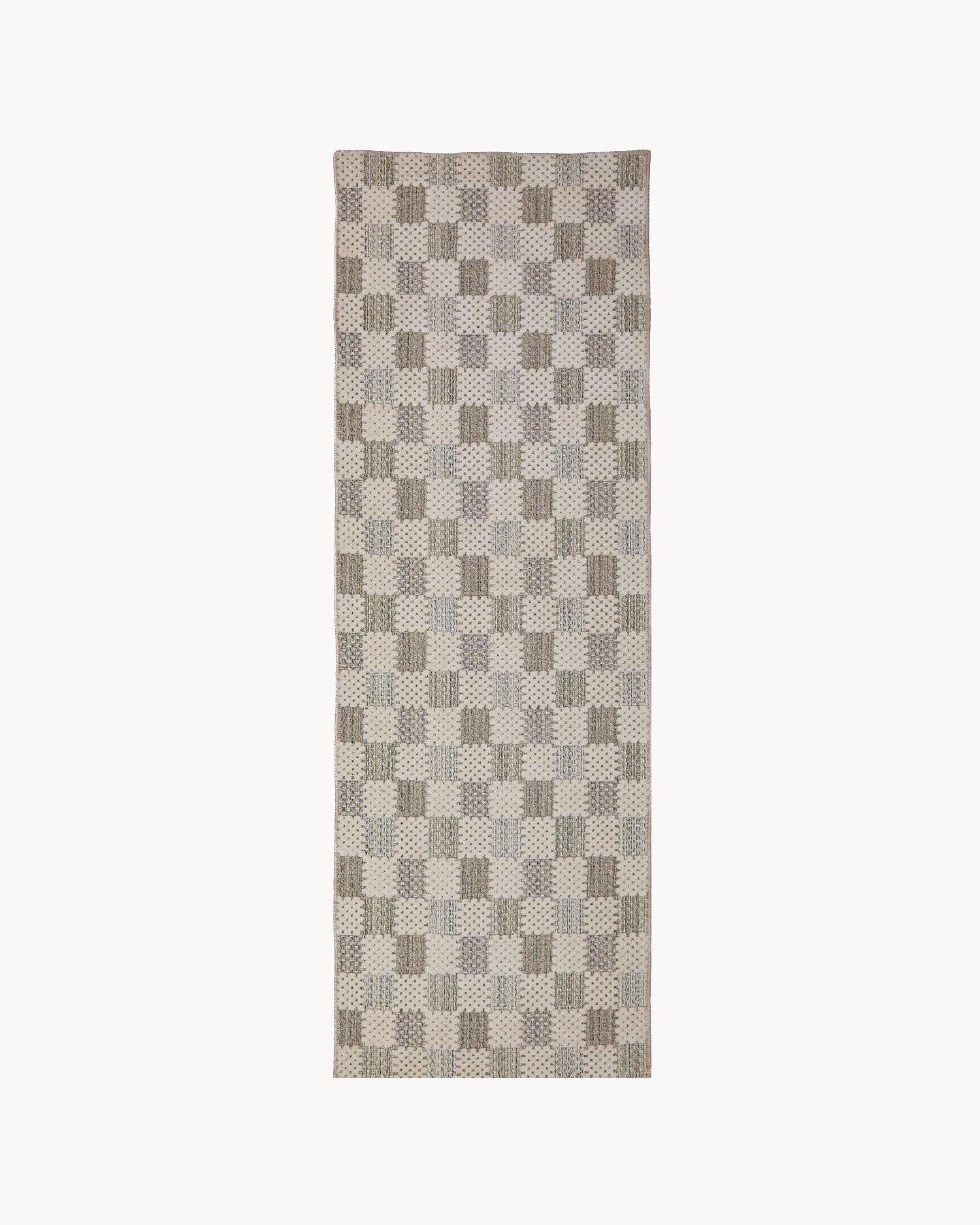 Runner lavabile a scacchi Muted Checkerboard