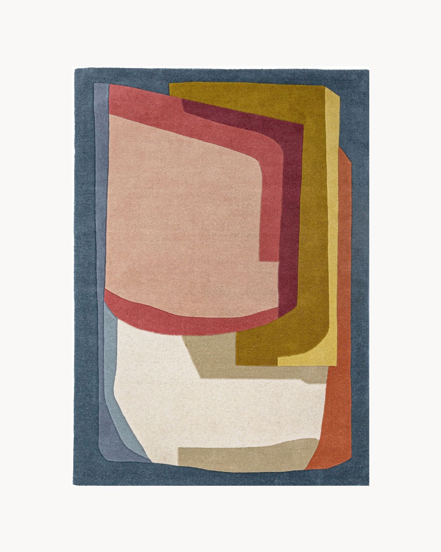 Tappeto geometrico in lana Elwin