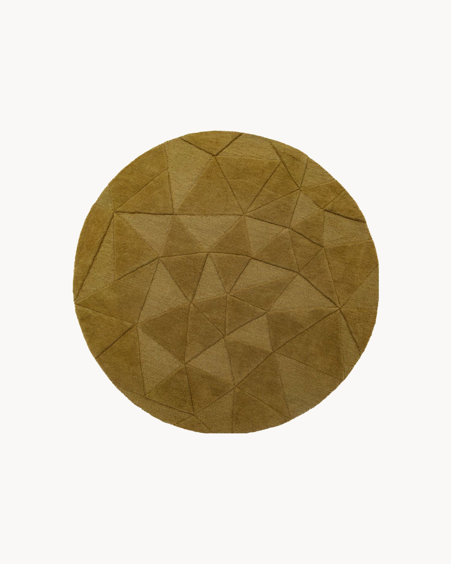 Tappeto rotondo geometrico in lana Shard
