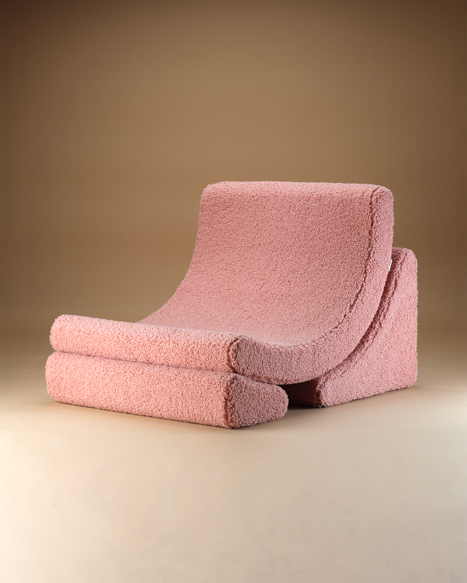 Poltrona per bambini in teddy Moon, rosa