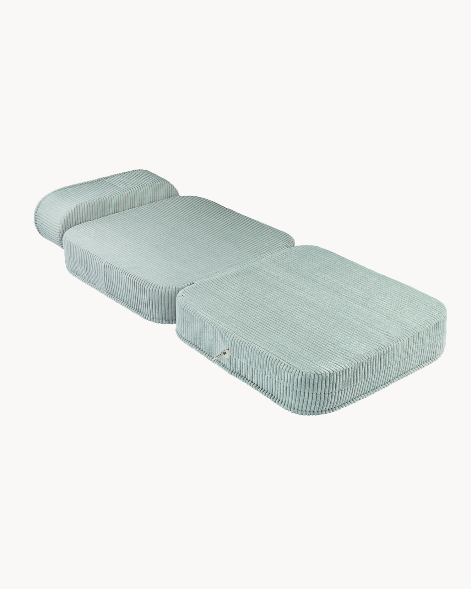 Poltrona per bambini in velluto a coste Flip, menta