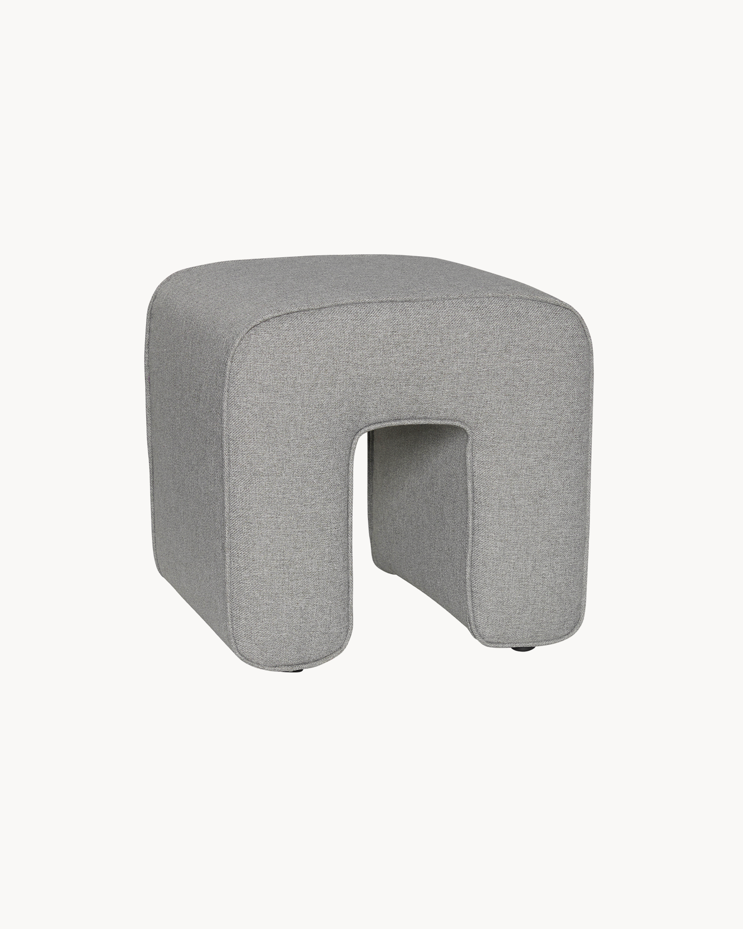 Pouf imbottito Sculpture, grigio