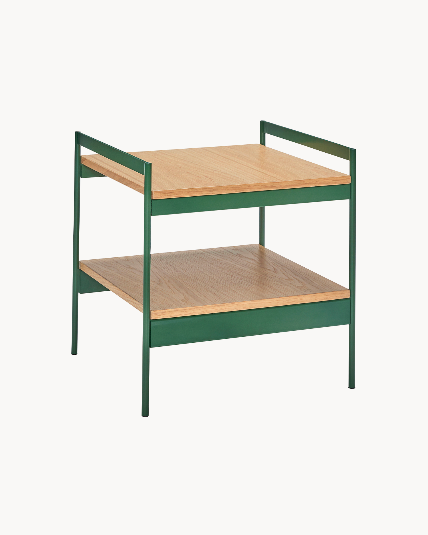 Tavolino in legno di quercia e metallo Jaunty