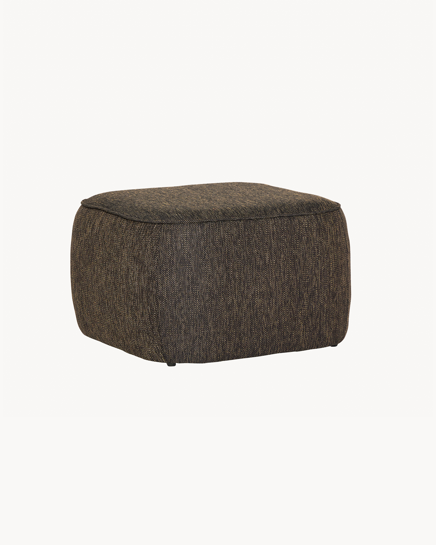 Pouf imbottito Cube, marrone scuro