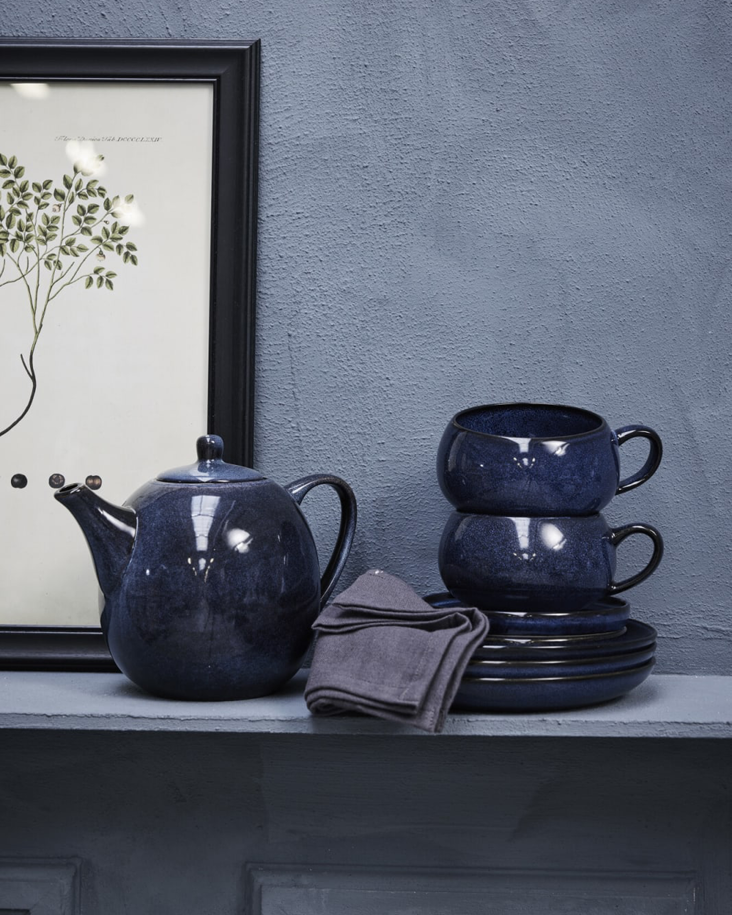 Tazza con piatto Amera, blu